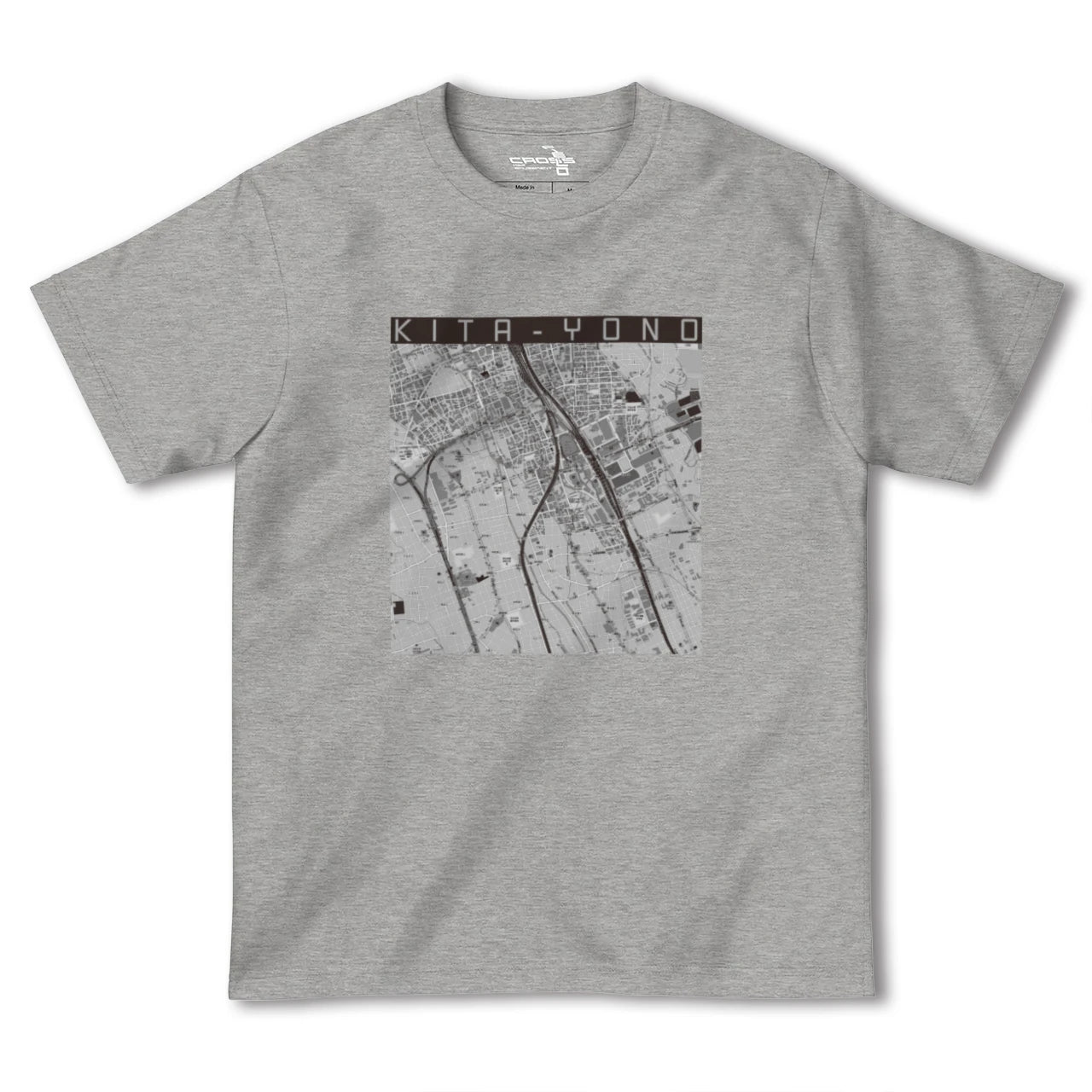【北与野(埼玉県)】地図柄ヘビーウェイトTシャツ