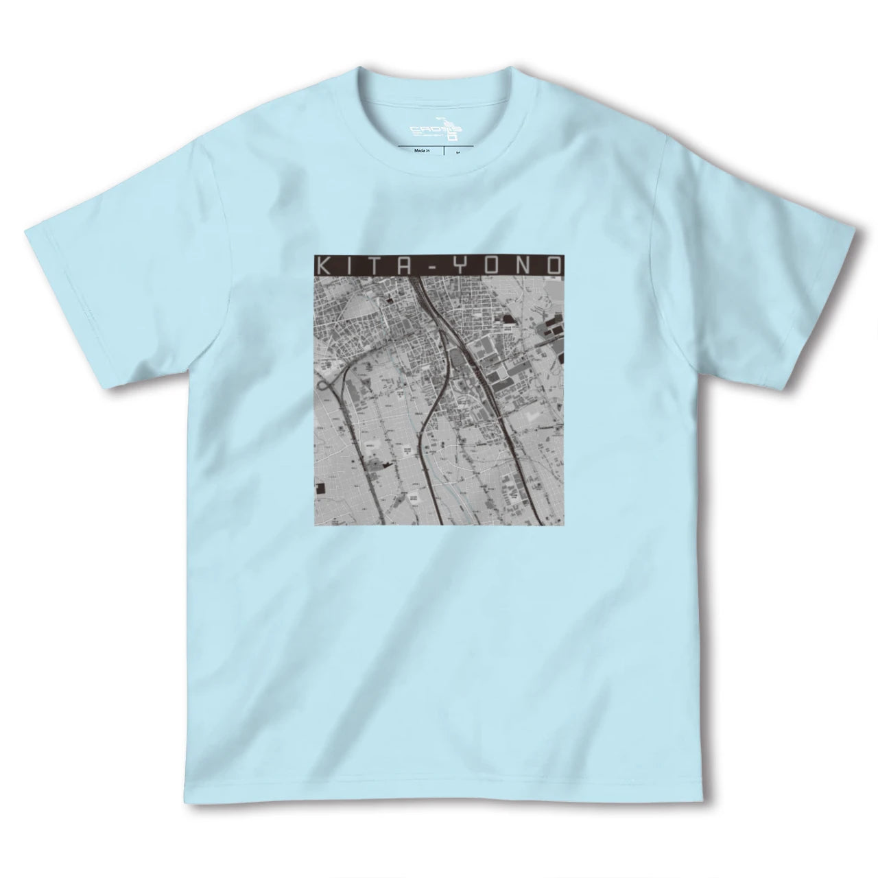 【北与野(埼玉県)】地図柄ヘビーウェイトTシャツ