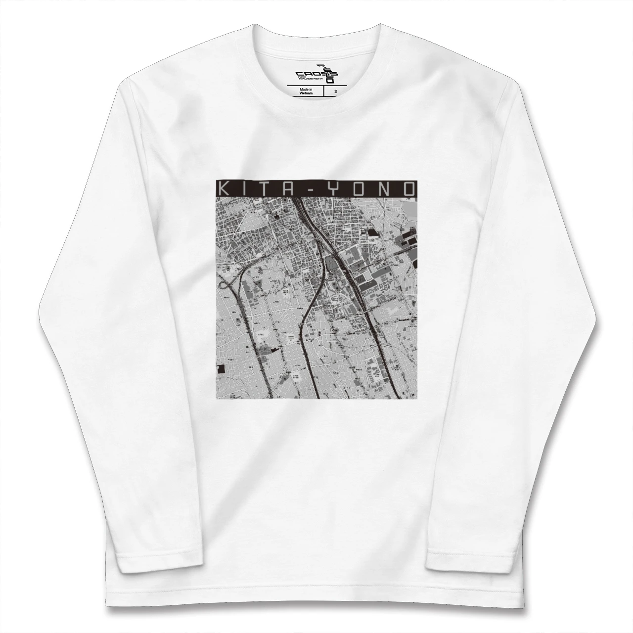 【北与野(埼玉県)】地図柄ロングスリーブTシャツ