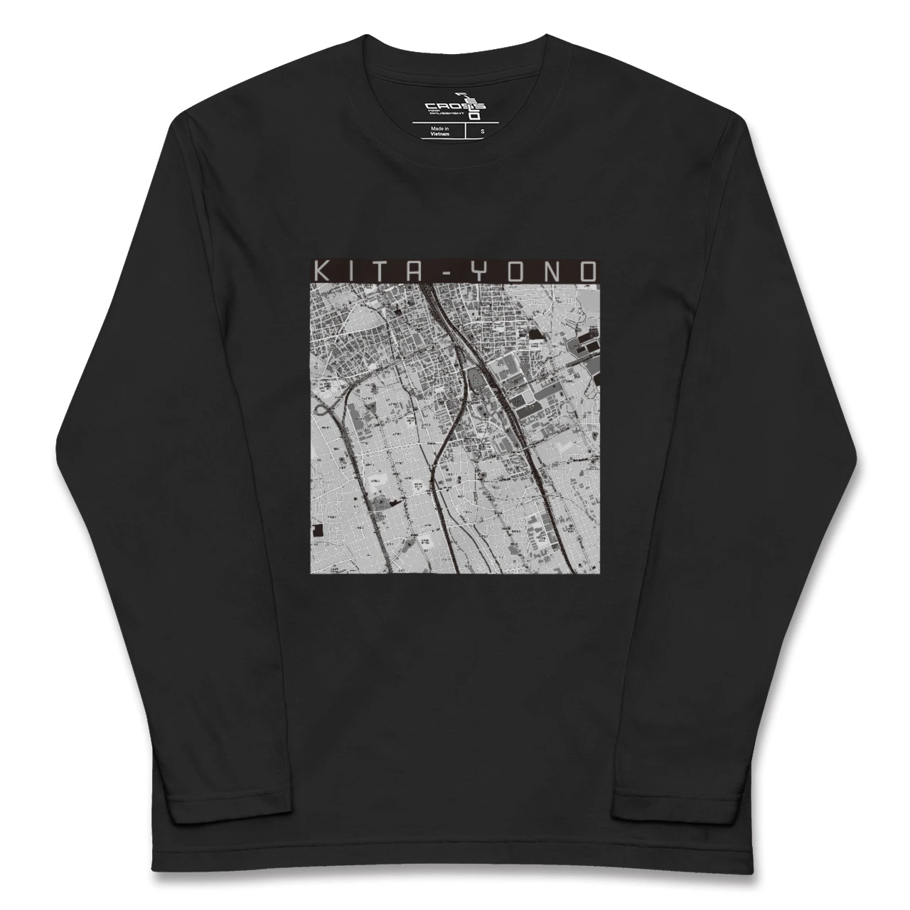 【北与野(埼玉県)】地図柄ロングスリーブTシャツ