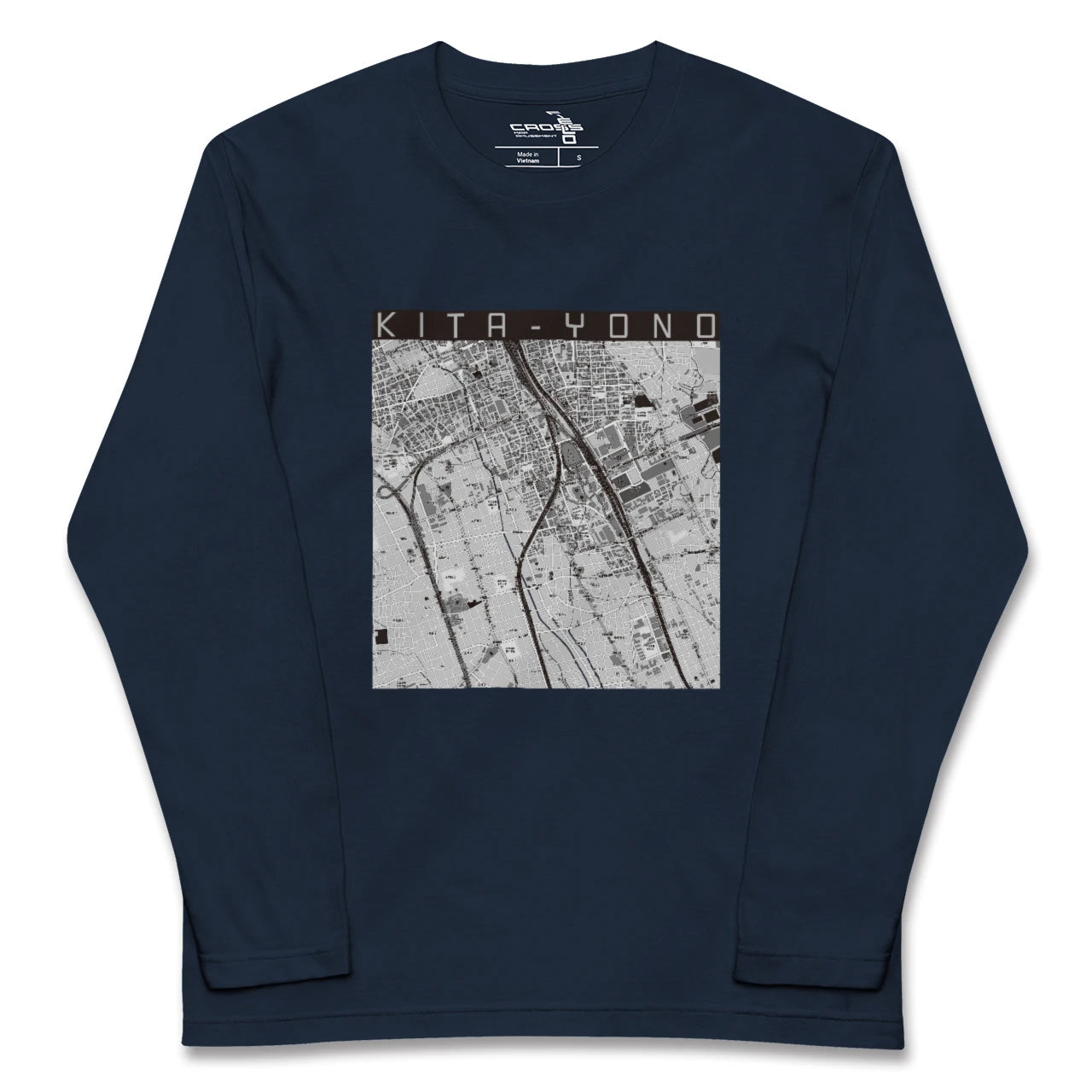 【北与野(埼玉県)】地図柄ロングスリーブTシャツ