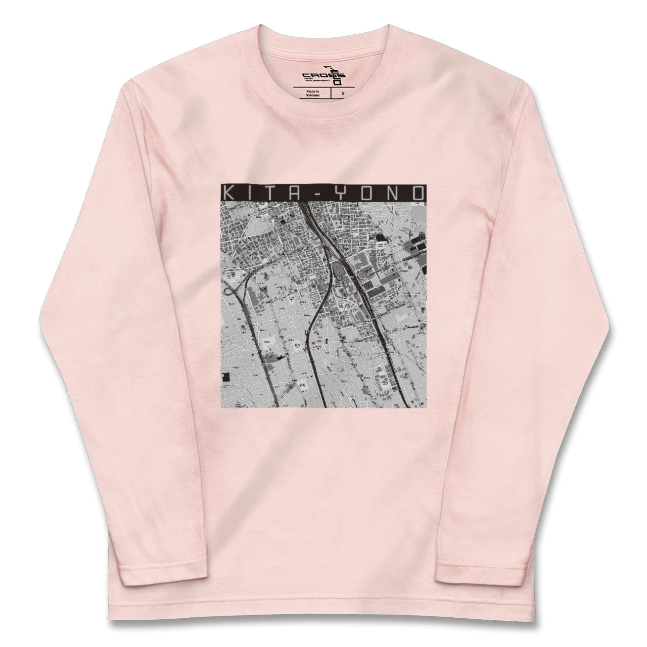 【北与野(埼玉県)】地図柄ロングスリーブTシャツ