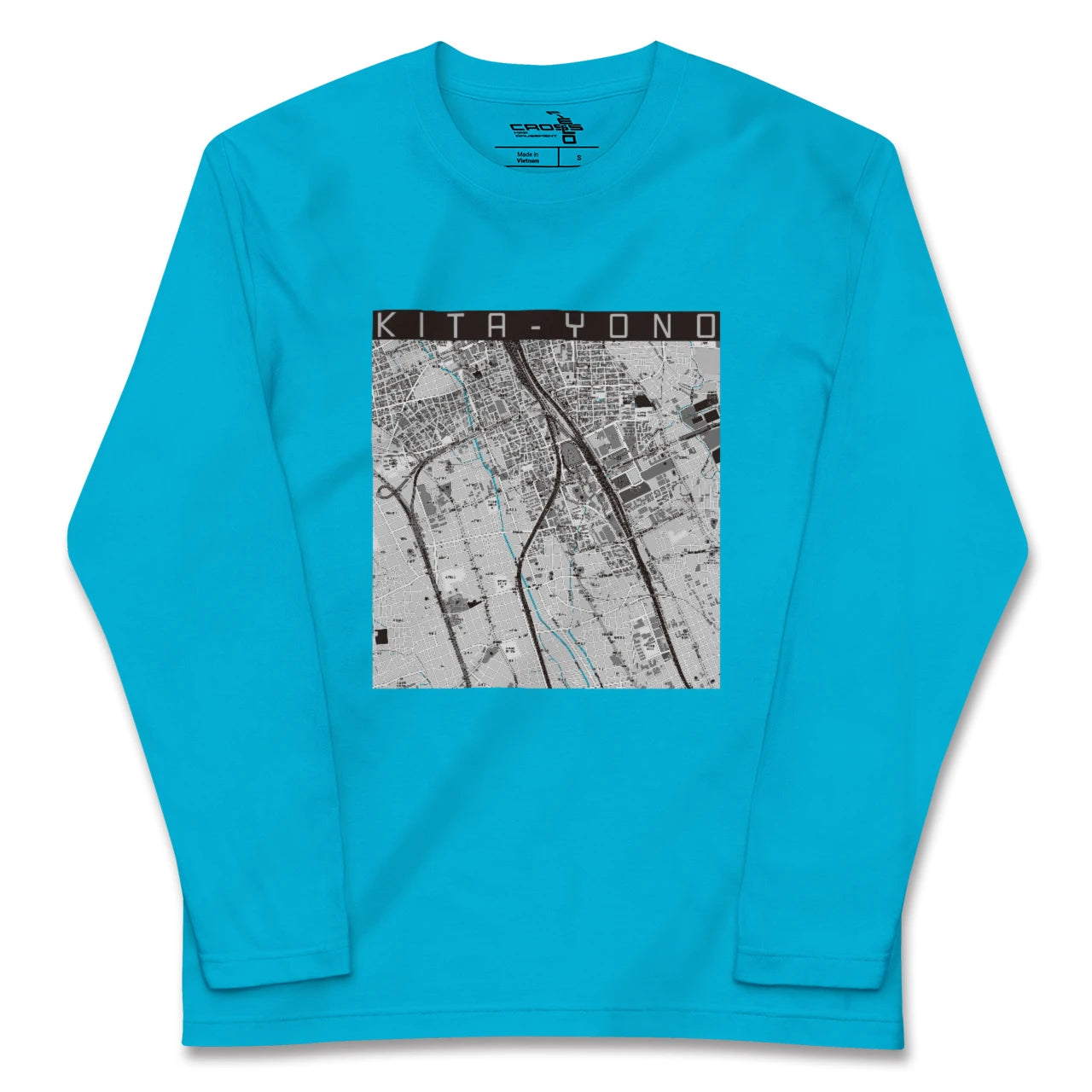 【北与野(埼玉県)】地図柄ロングスリーブTシャツ