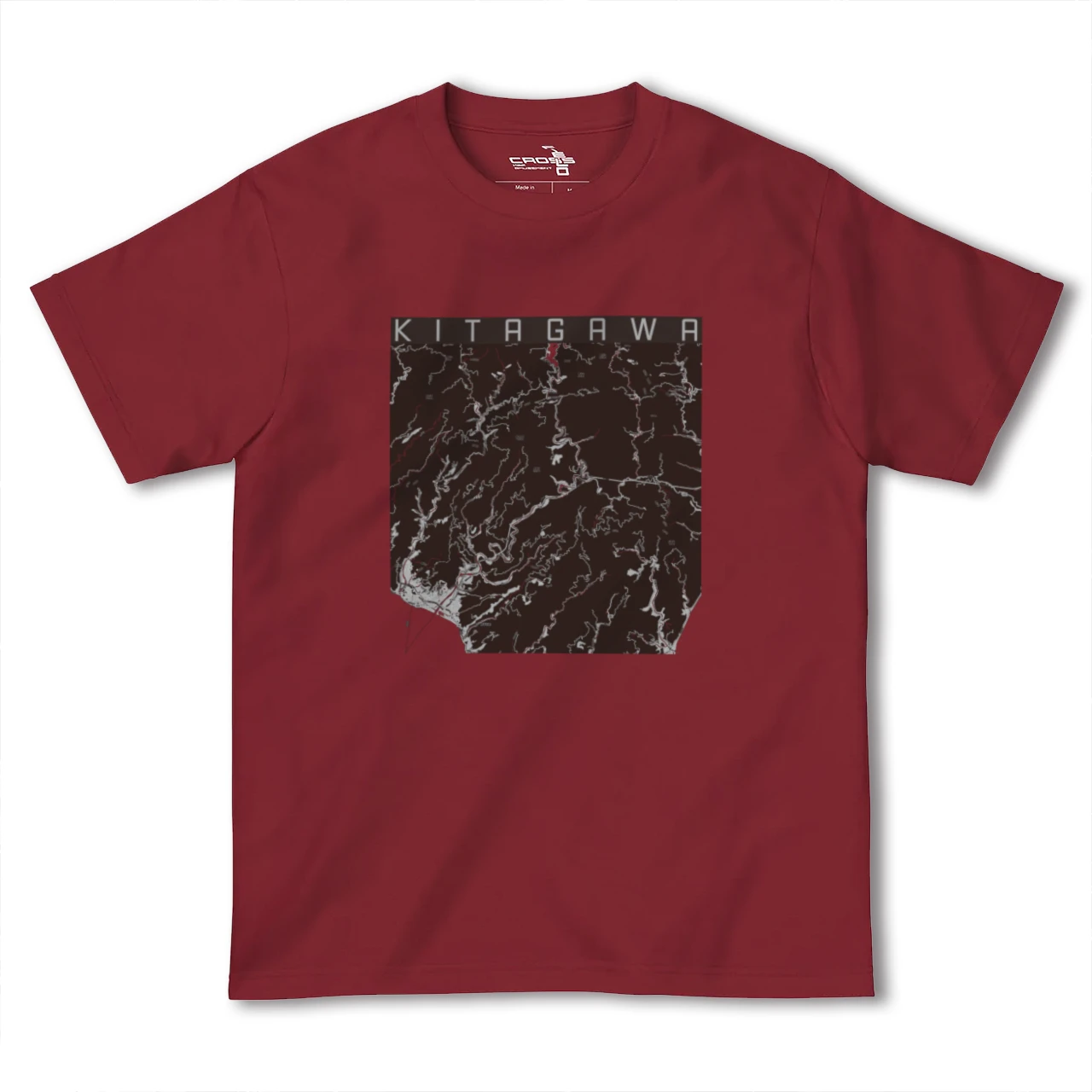 【北川(高知県)】地図柄ヘビーウェイトTシャツ