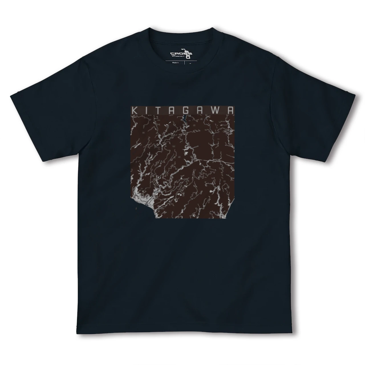 【北川(高知県)】地図柄ヘビーウェイトTシャツ