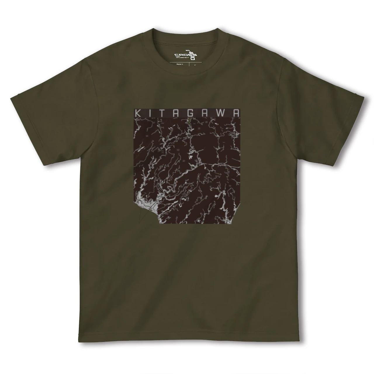 【北川(高知県)】地図柄ヘビーウェイトTシャツ