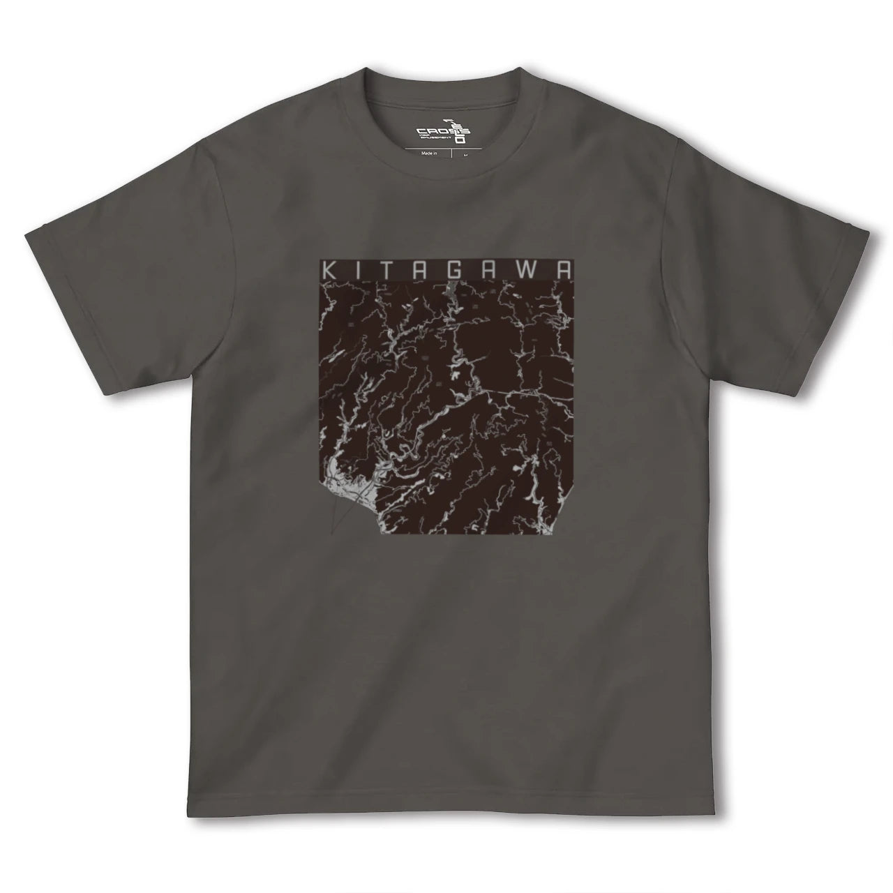 【北川(高知県)】地図柄ヘビーウェイトTシャツ