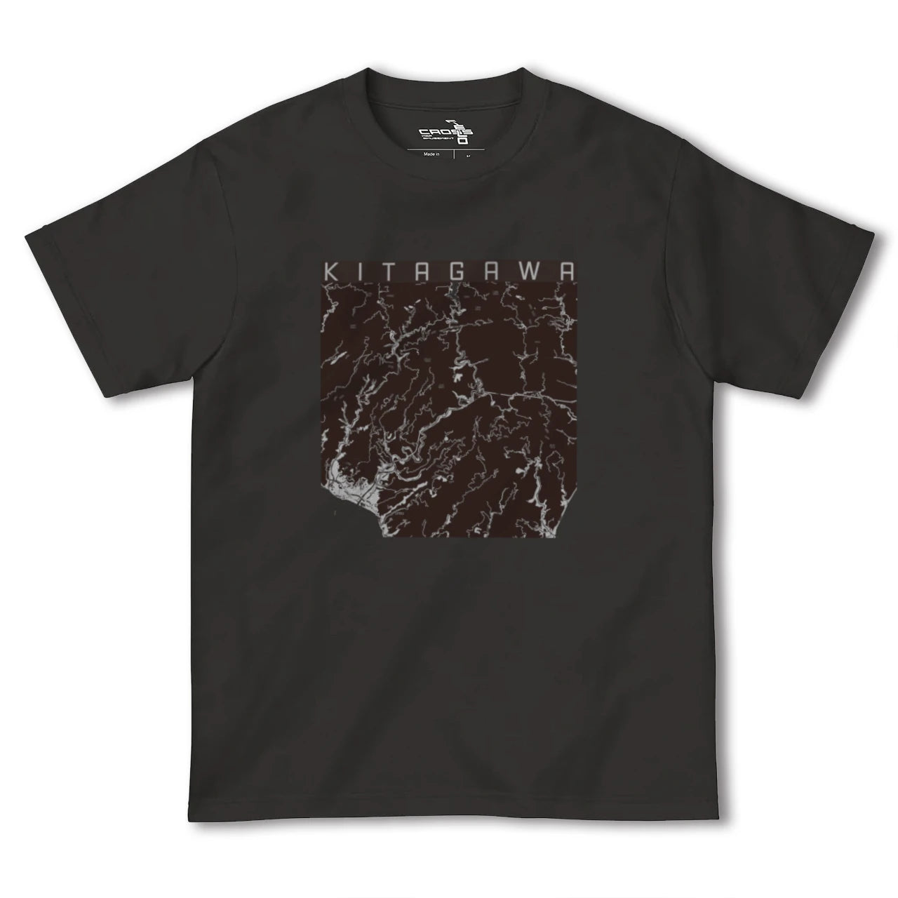 【北川(高知県)】地図柄ヘビーウェイトTシャツ