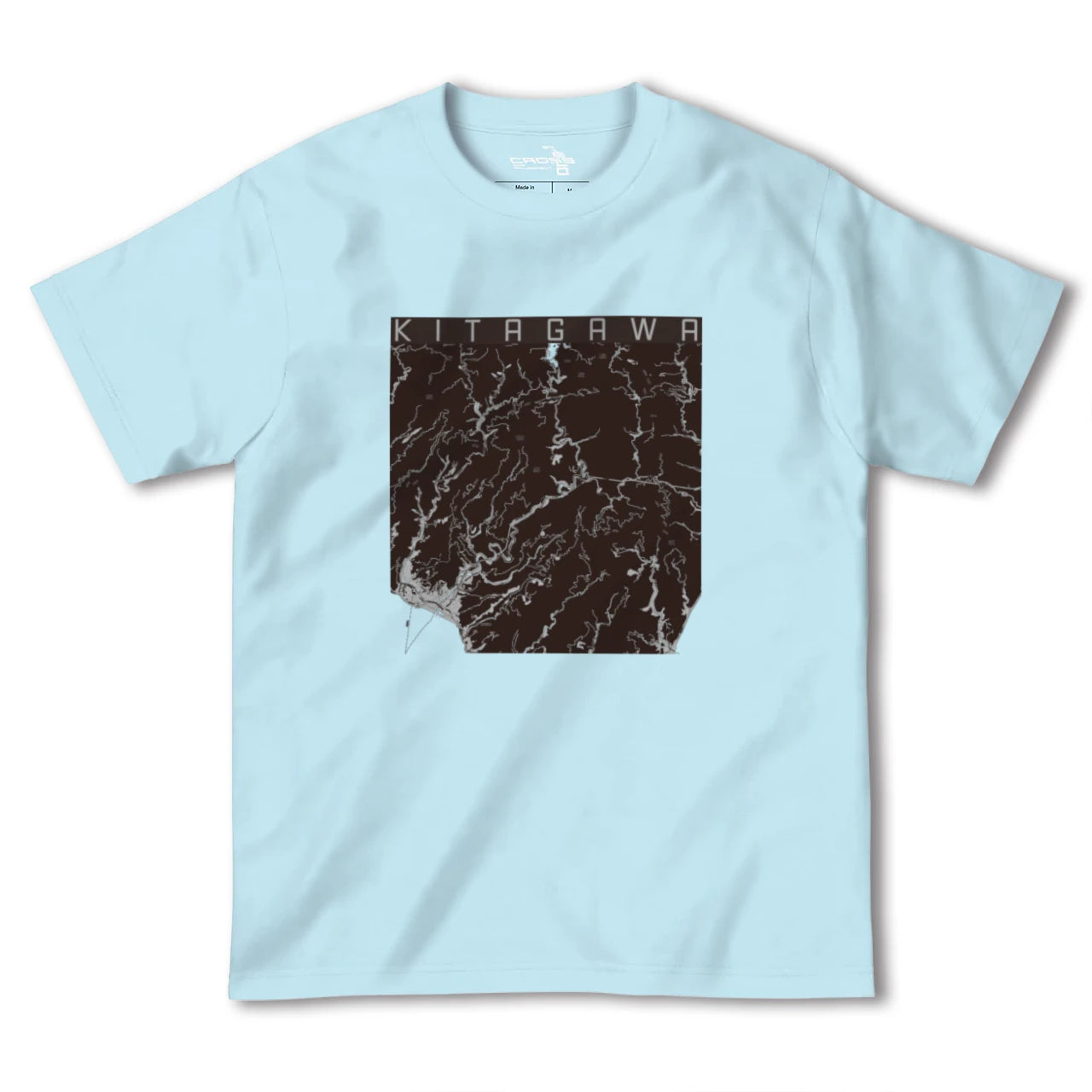 【北川(高知県)】地図柄ヘビーウェイトTシャツ