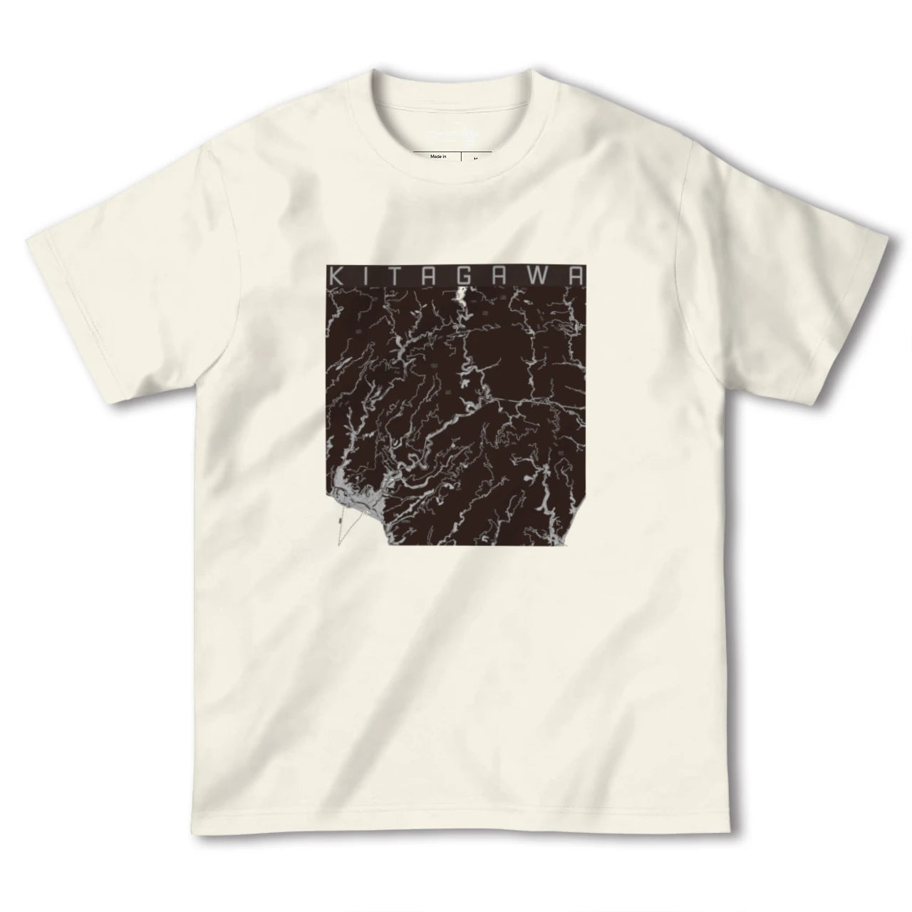 【北川(高知県)】地図柄ヘビーウェイトTシャツ