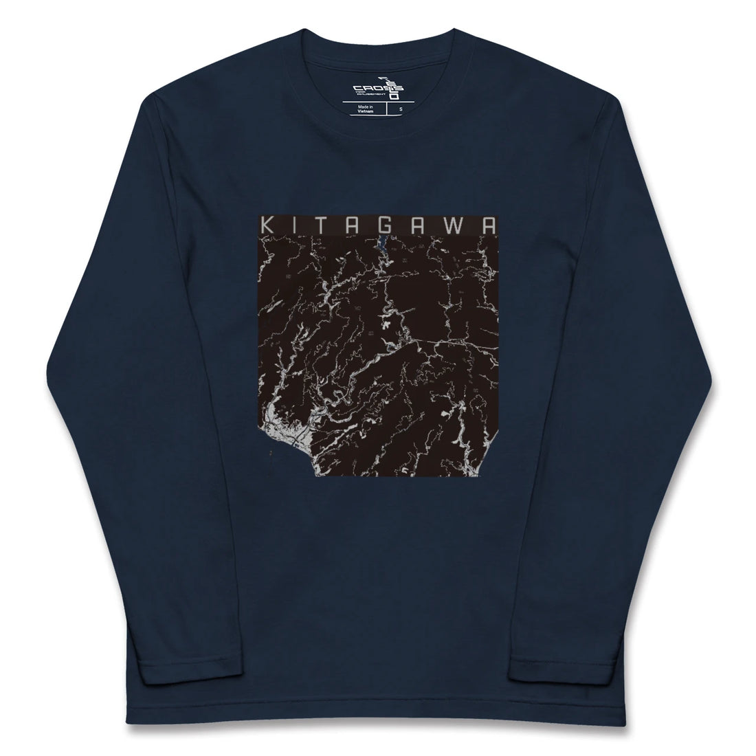 【北川(高知県)】地図柄ロングスリーブTシャツ