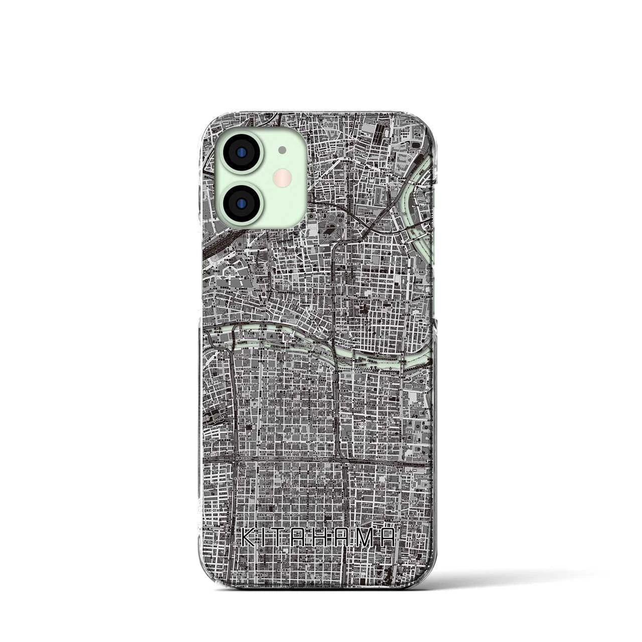 【北浜(大阪府)】地図柄iPhoneケース(クリアタイプ)