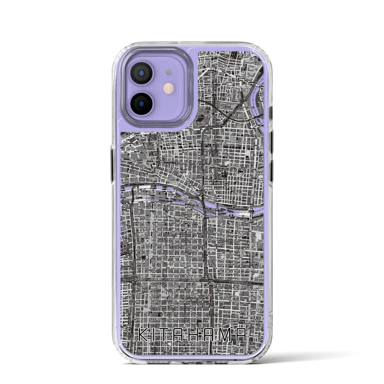 【北浜(大阪府)】地図柄iPhoneケース(MagSafeタイプ)