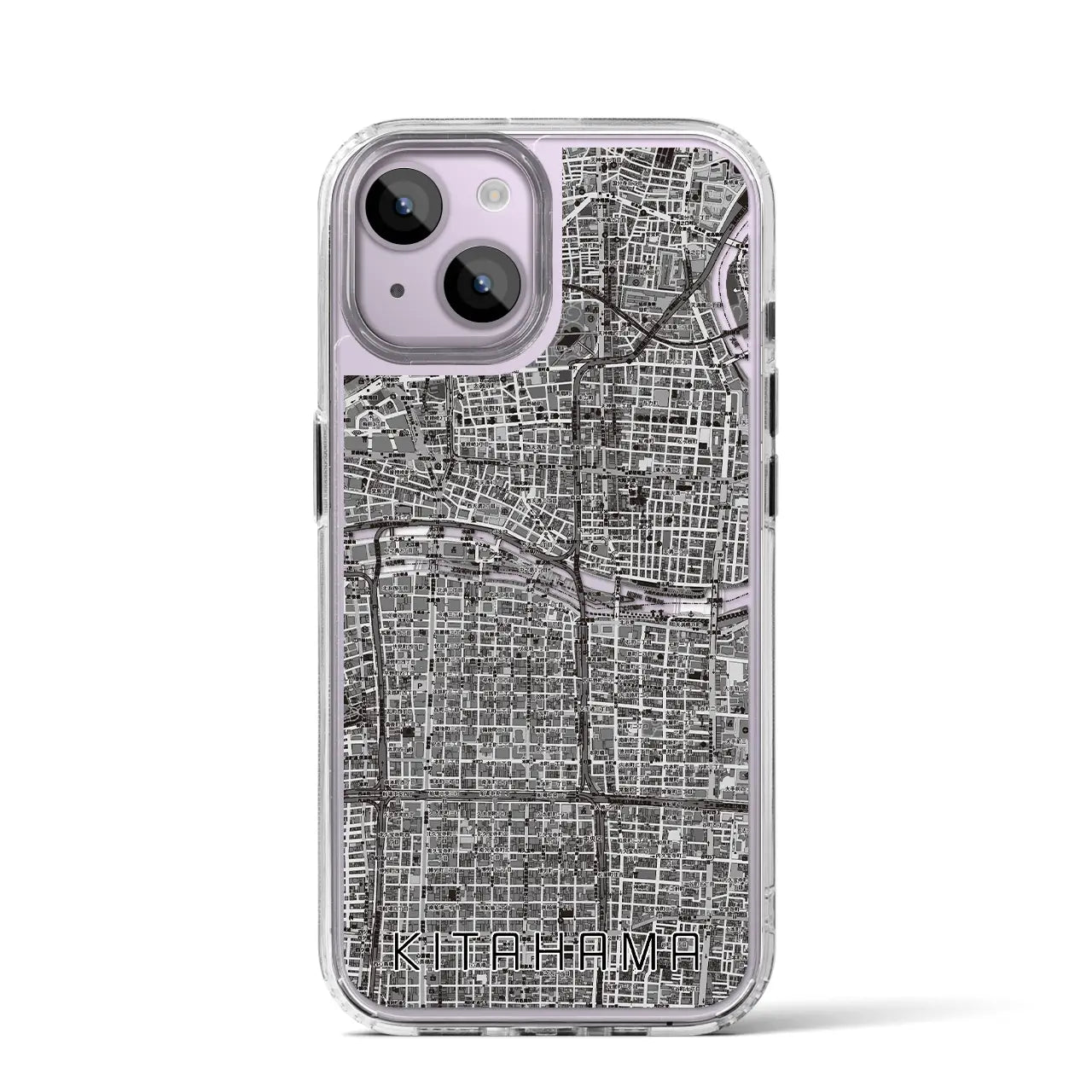 【北浜(大阪府)】地図柄iPhoneケース(MagSafeタイプ)