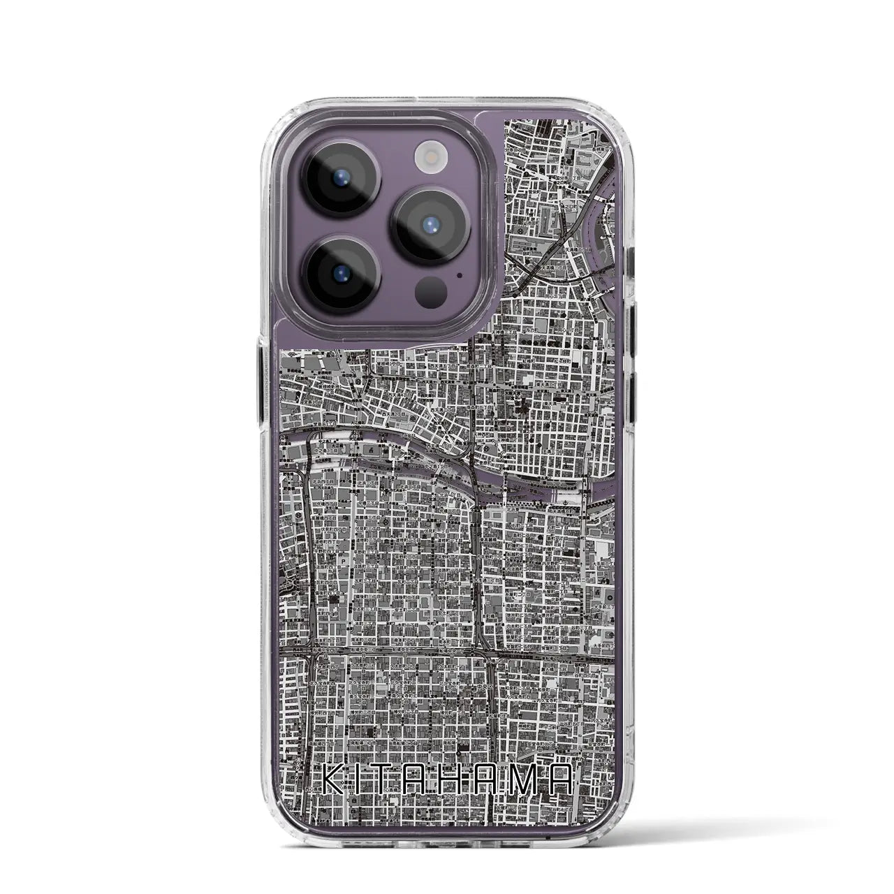 【北浜(大阪府)】地図柄iPhoneケース(MagSafeタイプ)