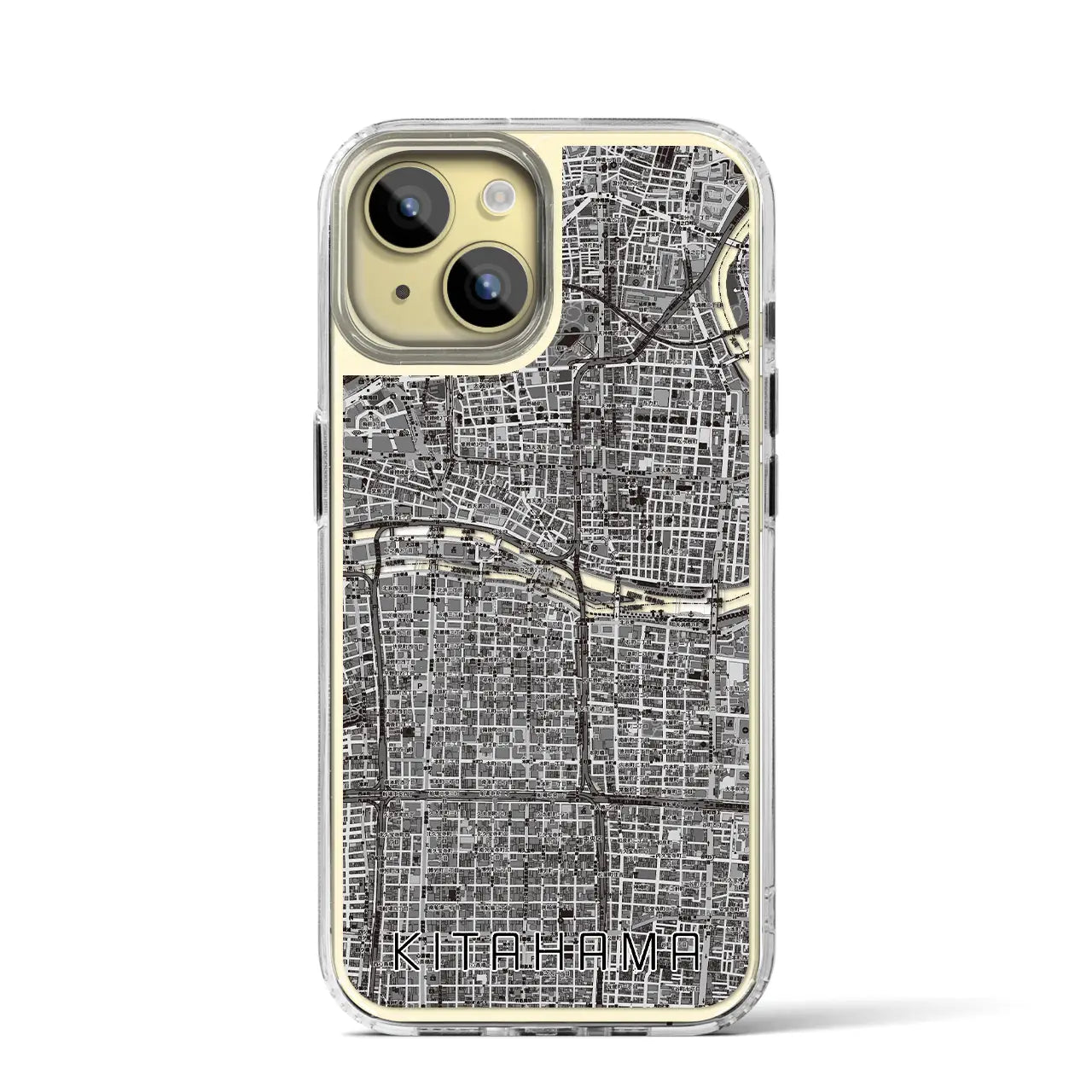 【北浜(大阪府)】地図柄iPhoneケース(MagSafeタイプ)