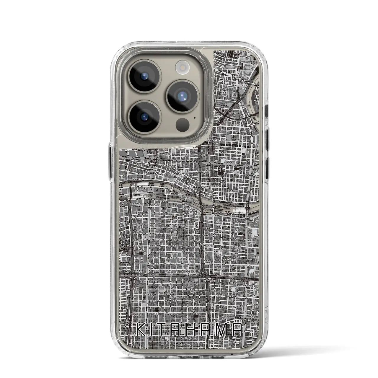 【北浜(大阪府)】地図柄iPhoneケース(MagSafeタイプ)