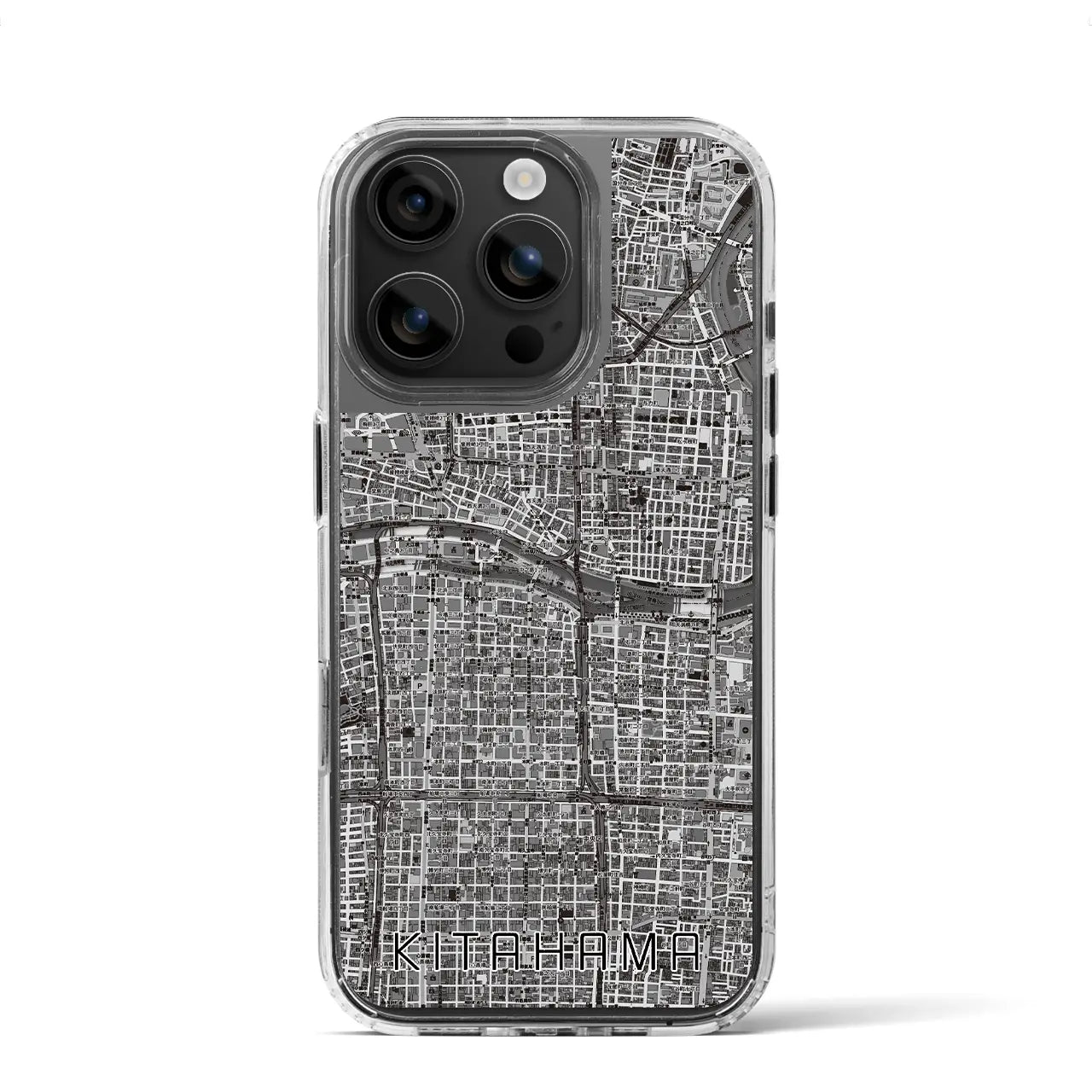 【北浜(大阪府)】地図柄iPhoneケース(MagSafeタイプ)