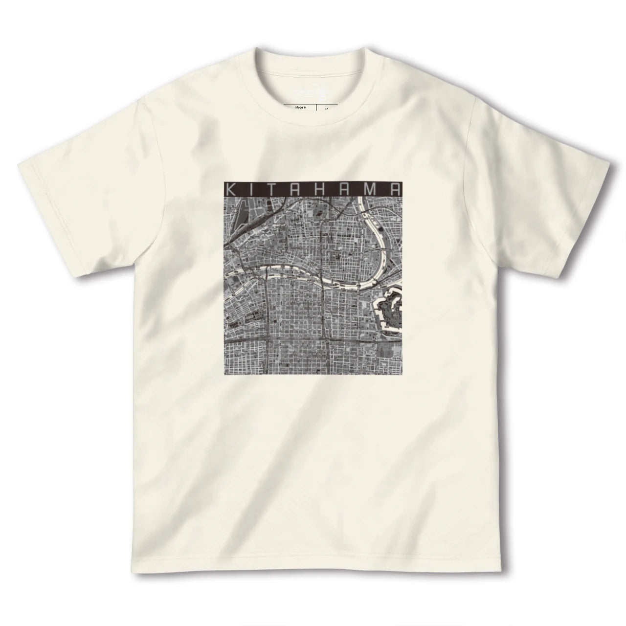 【北浜(大阪府)】地図柄ヘビーウェイトTシャツ