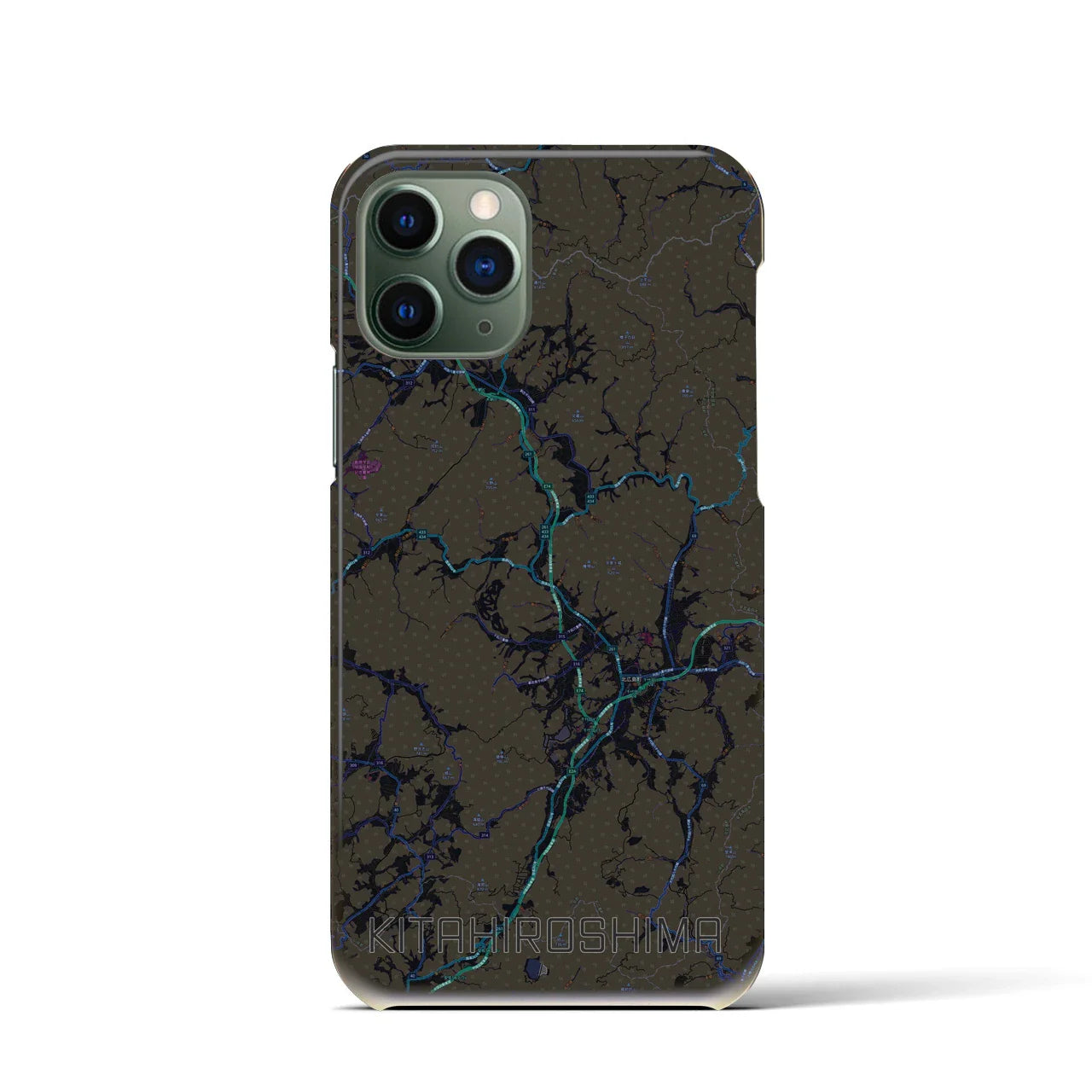 【北広島(広島県)】地図柄iPhoneケース(バックカバータイプ)