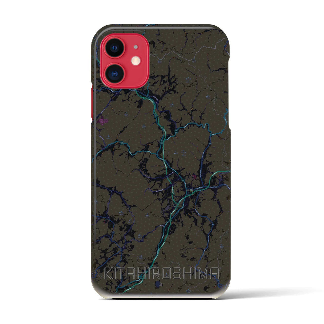 【北広島(広島県)】地図柄iPhoneケース(バックカバータイプ)