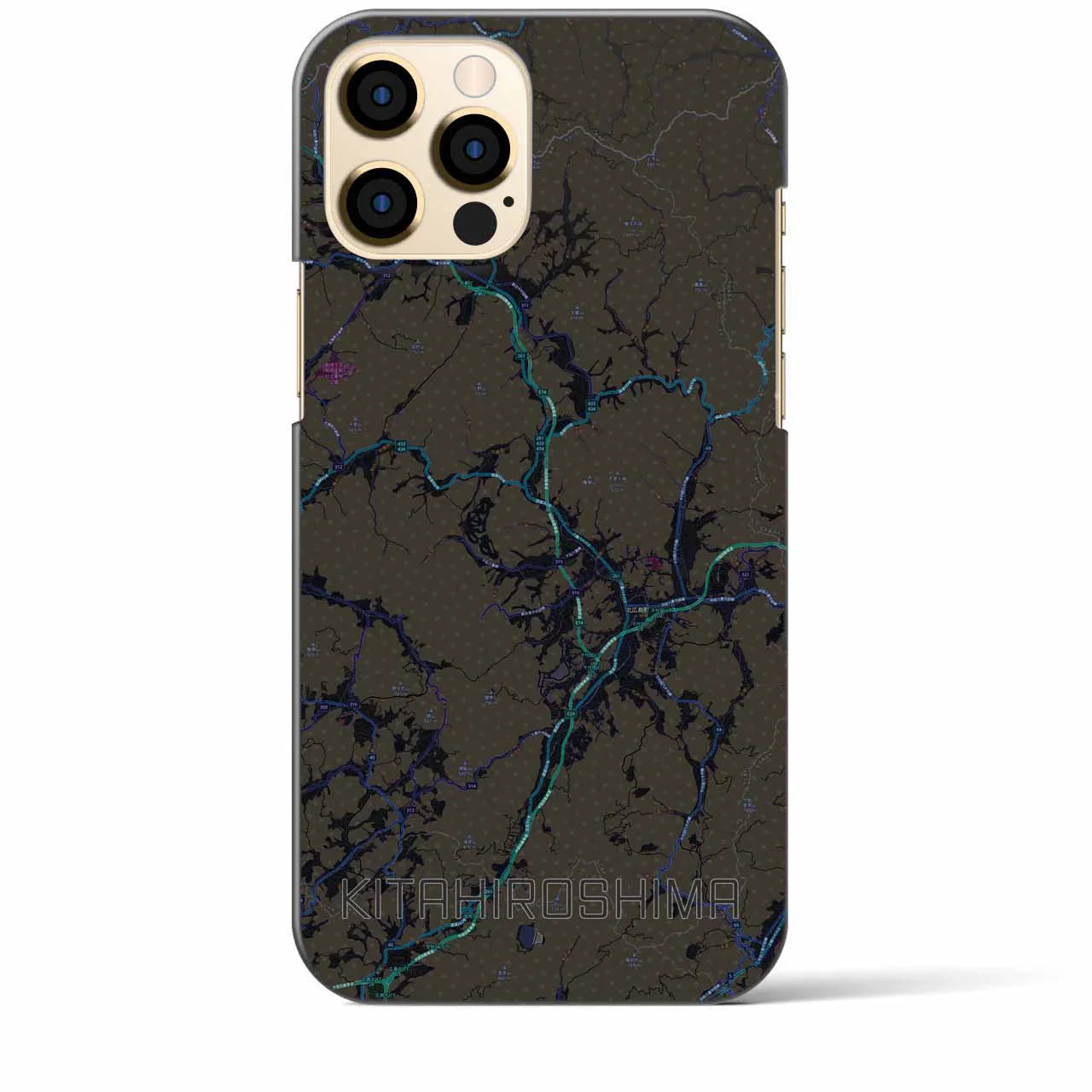 【北広島(広島県)】地図柄iPhoneケース(バックカバータイプ)