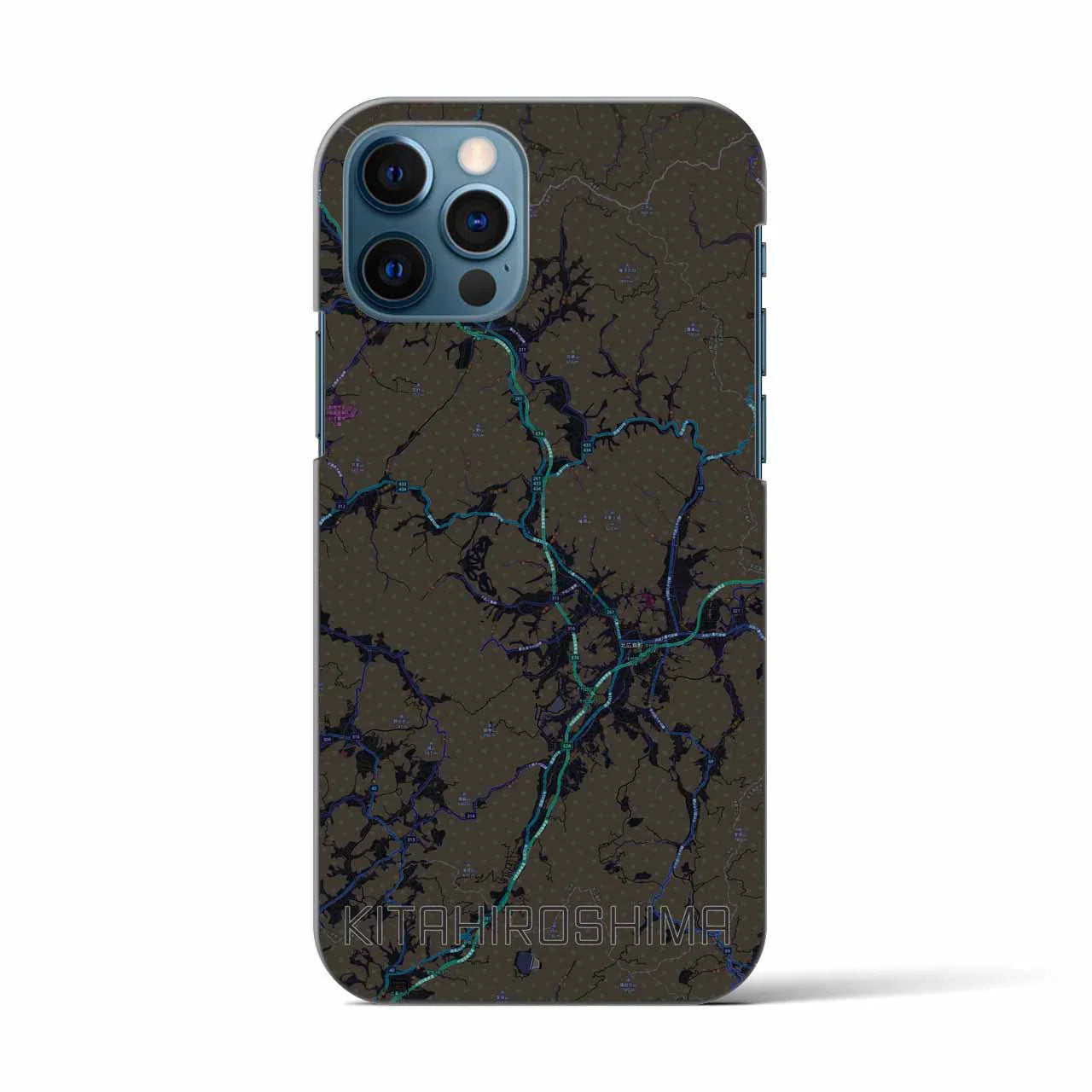 【北広島(広島県)】地図柄iPhoneケース(バックカバータイプ)