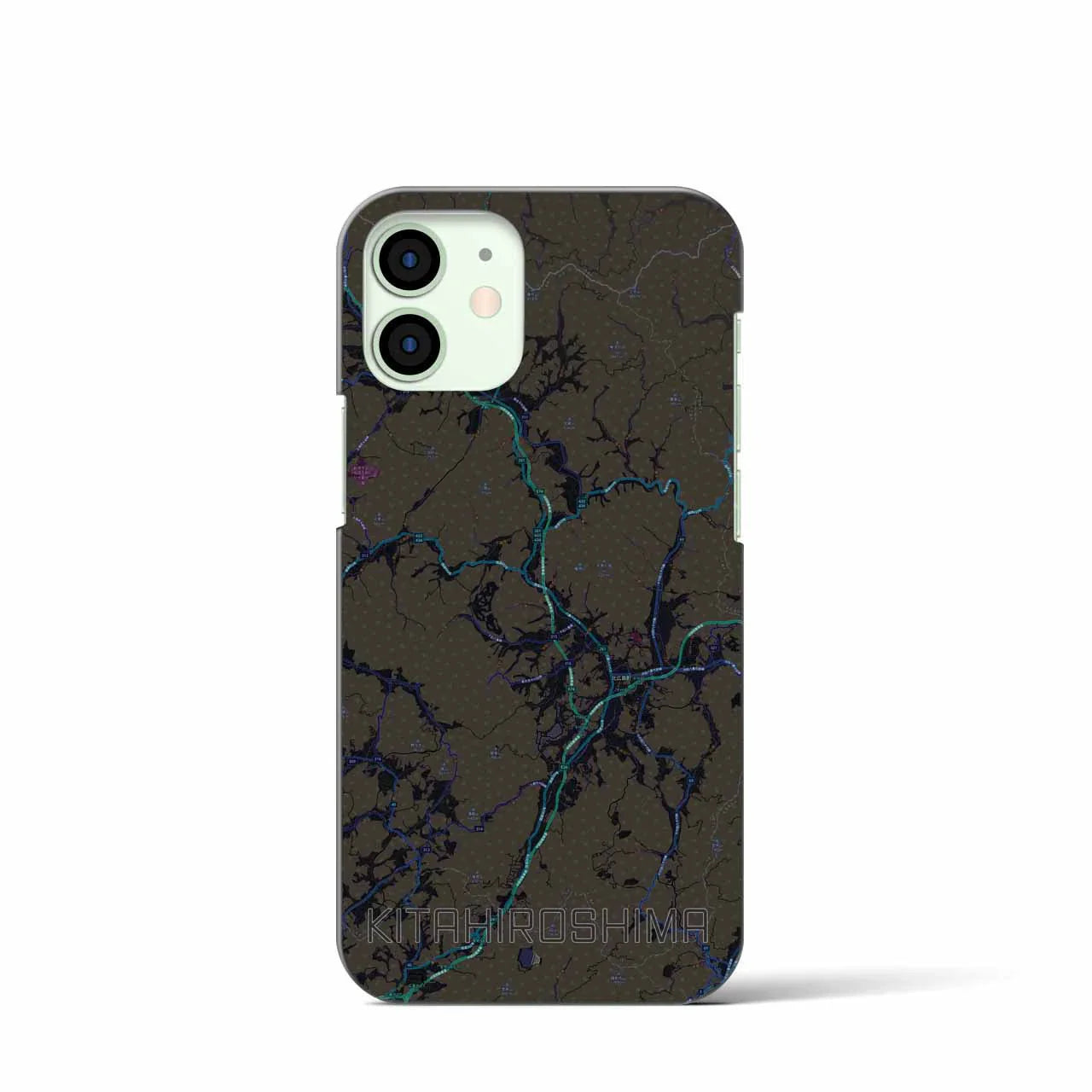 【北広島(広島県)】地図柄iPhoneケース(バックカバータイプ)
