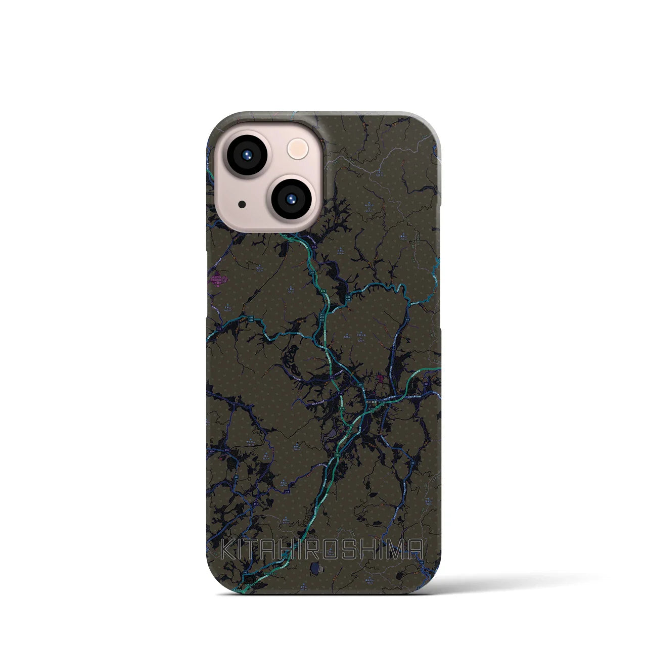 【北広島(広島県)】地図柄iPhoneケース(バックカバータイプ)
