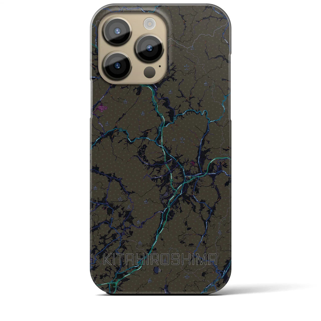 【北広島(広島県)】地図柄iPhoneケース(バックカバータイプ)