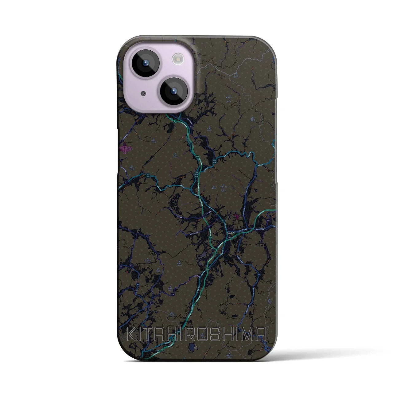 【北広島(広島県)】地図柄iPhoneケース(バックカバータイプ)