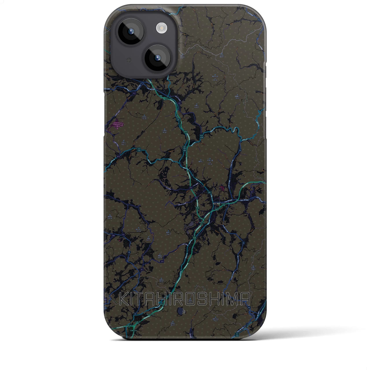 【北広島(広島県)】地図柄iPhoneケース(バックカバータイプ)