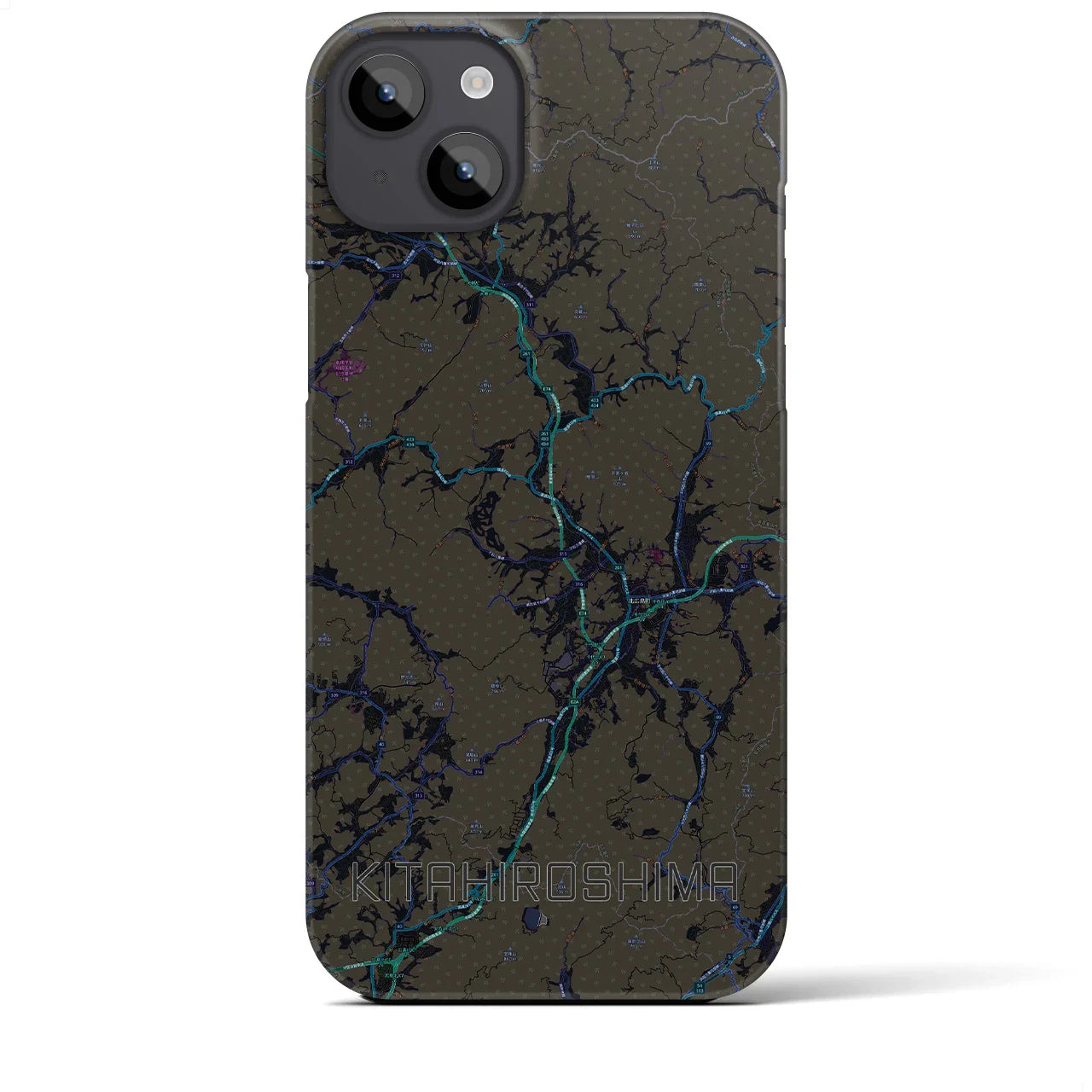 【北広島(広島県)】地図柄iPhoneケース(バックカバータイプ)