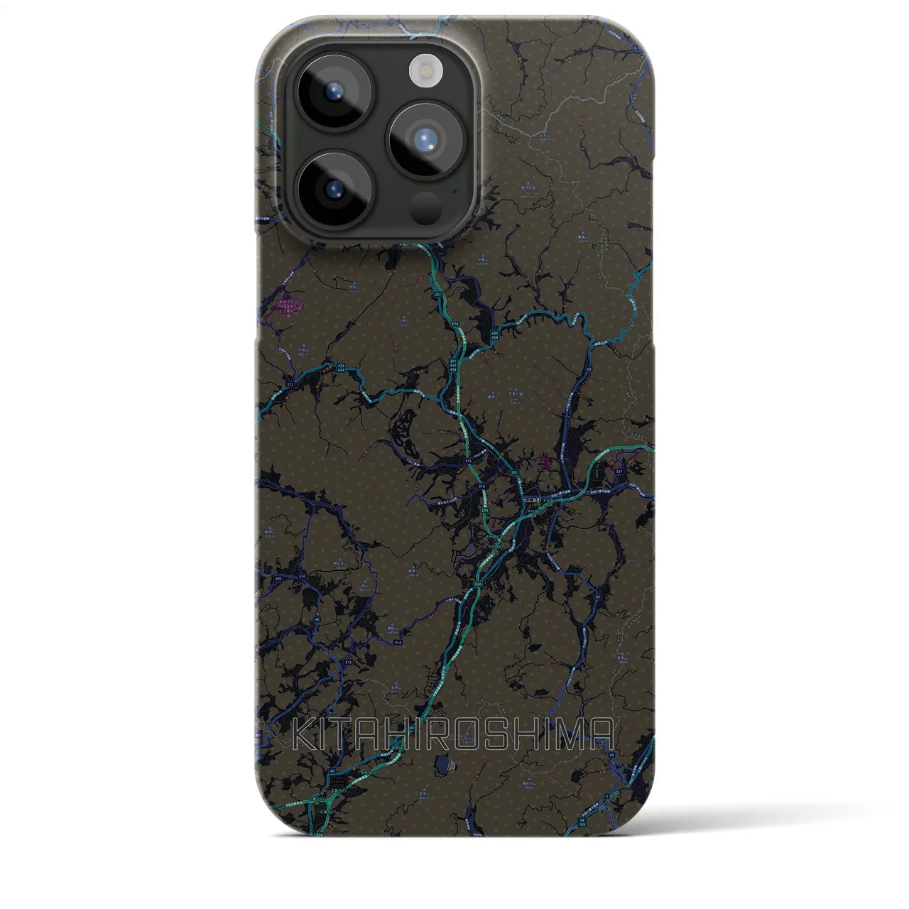 【北広島(広島県)】地図柄iPhoneケース(バックカバータイプ)