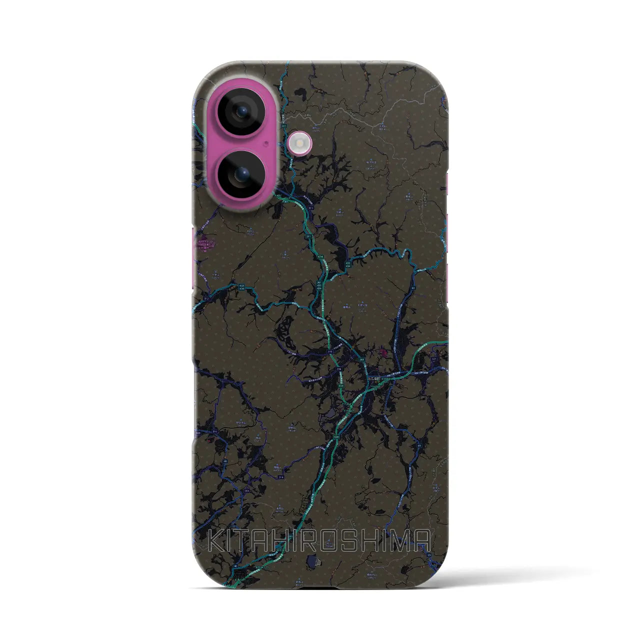 【北広島(広島県)】地図柄iPhoneケース(バックカバータイプ)