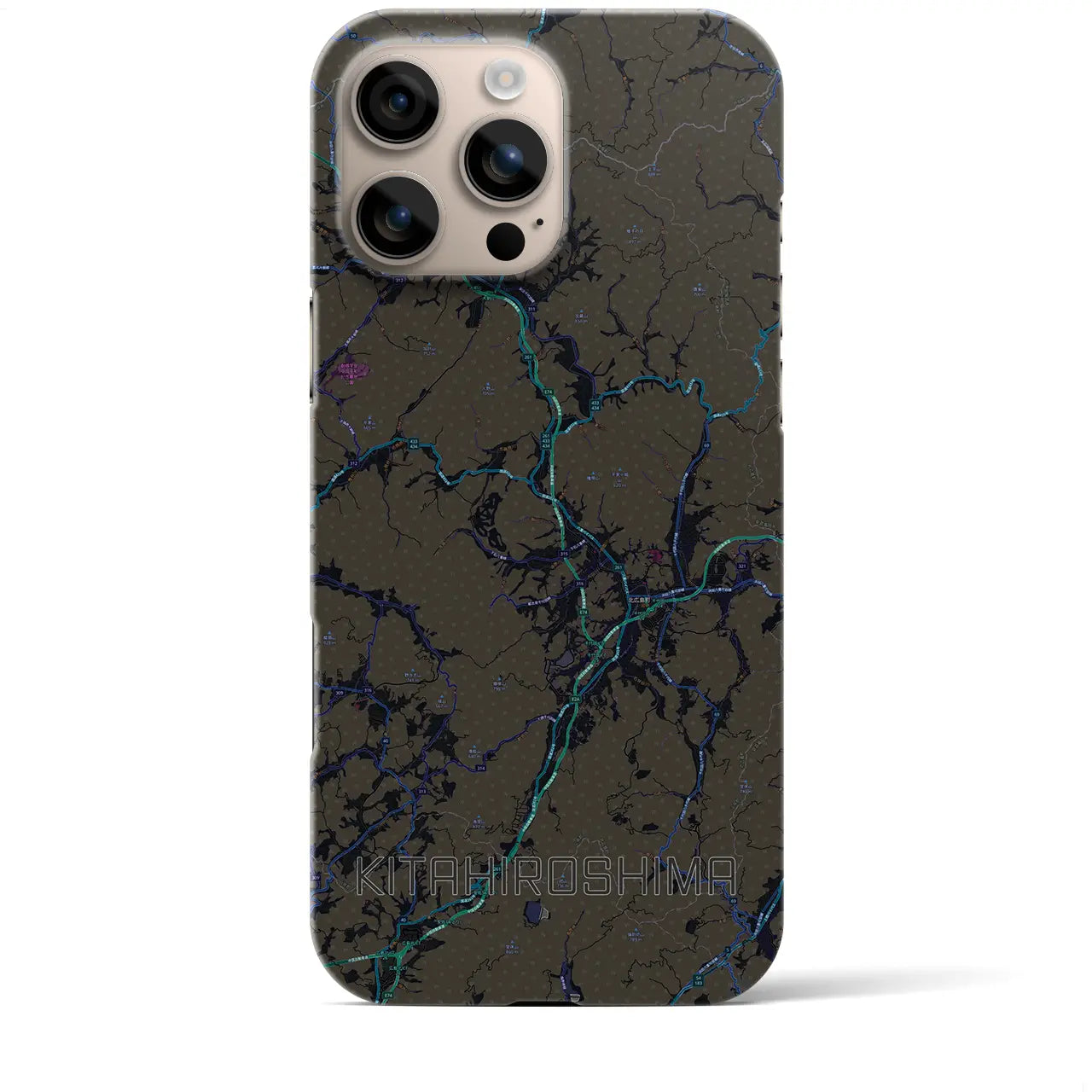 【北広島(広島県)】地図柄iPhoneケース(バックカバータイプ)