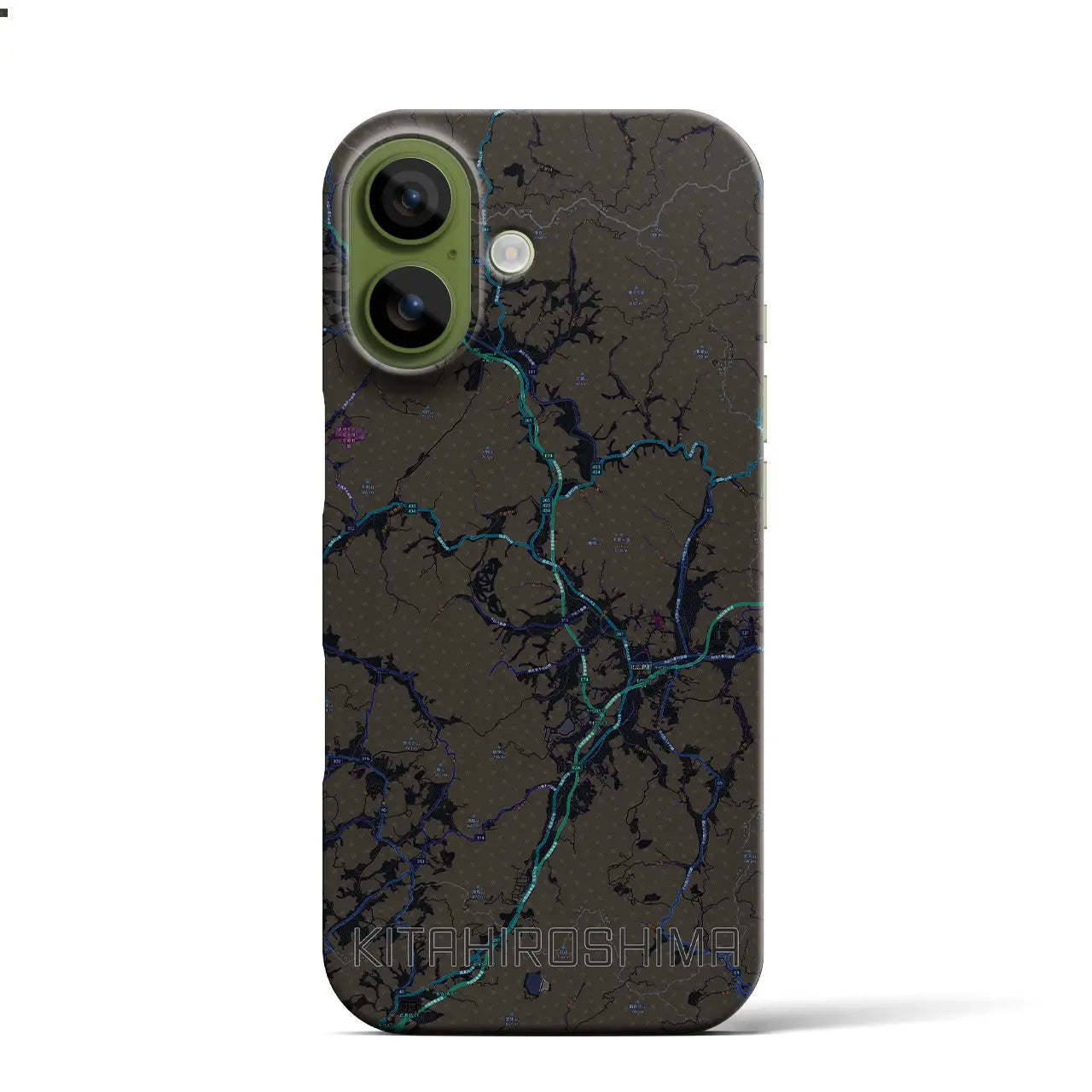 【北広島(広島県)】地図柄iPhoneケース(バックカバータイプ)