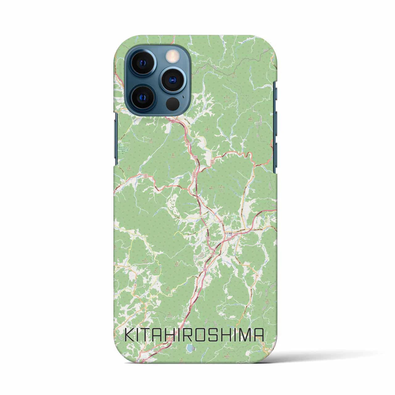 【北広島(広島県)】地図柄iPhoneケース(バックカバータイプ)