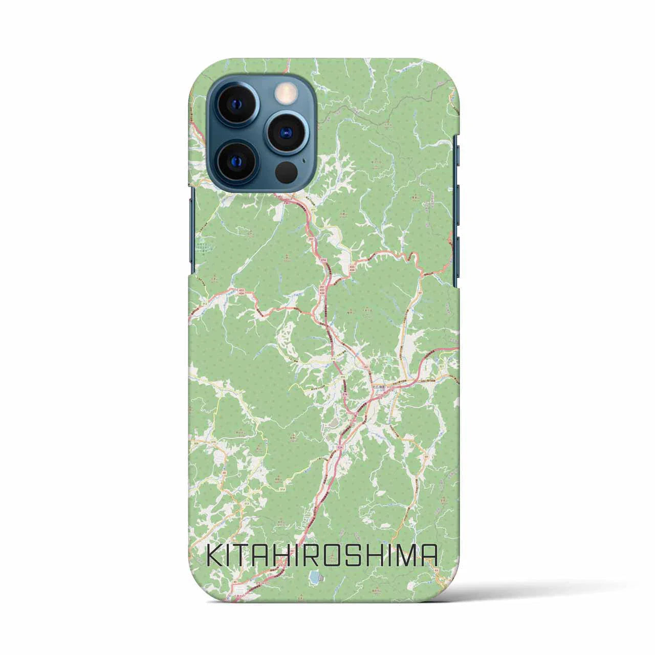 【北広島(広島県)】地図柄iPhoneケース(バックカバータイプ)
