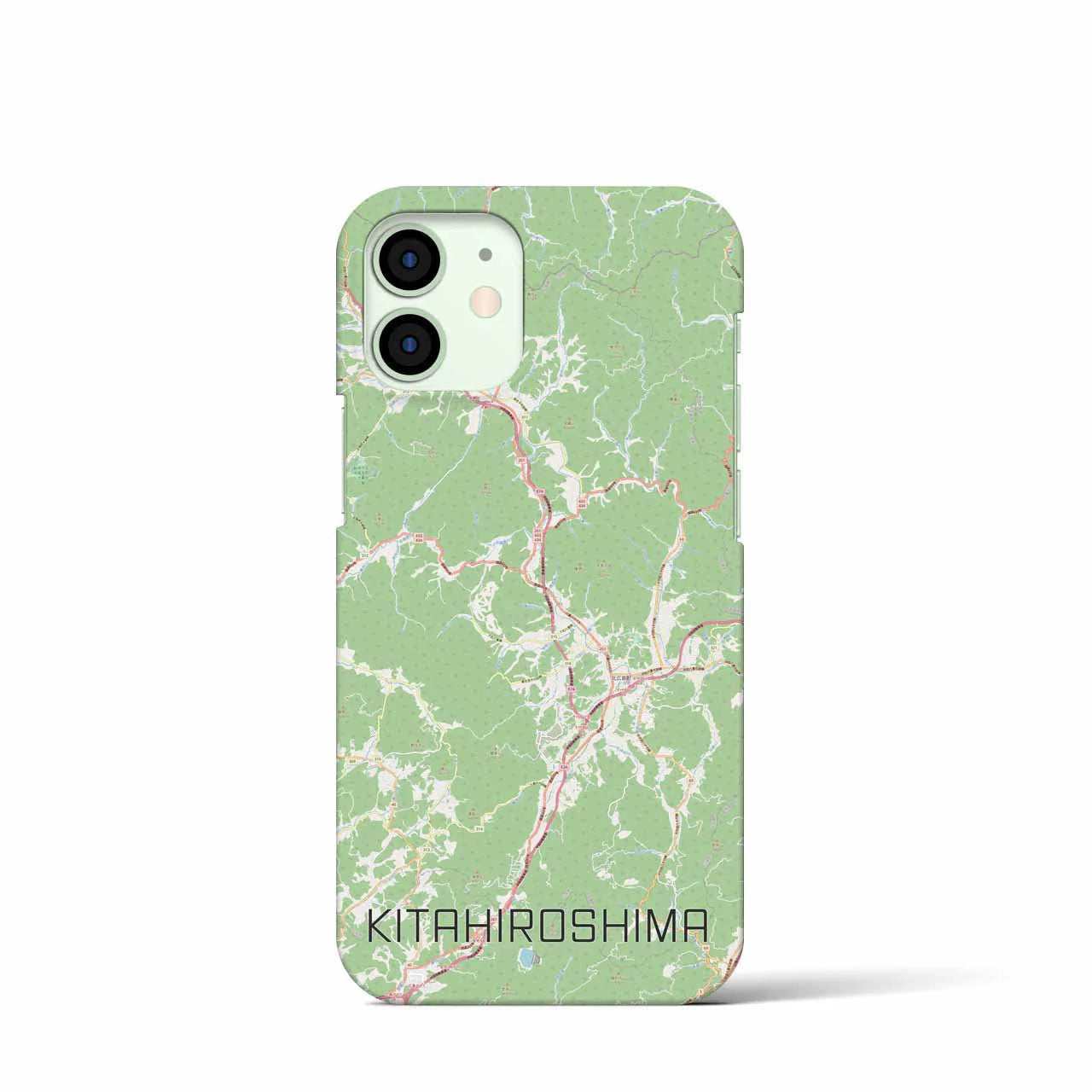 【北広島(広島県)】地図柄iPhoneケース(バックカバータイプ)