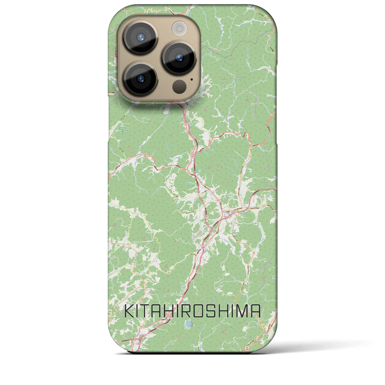 【北広島(広島県)】地図柄iPhoneケース(バックカバータイプ)