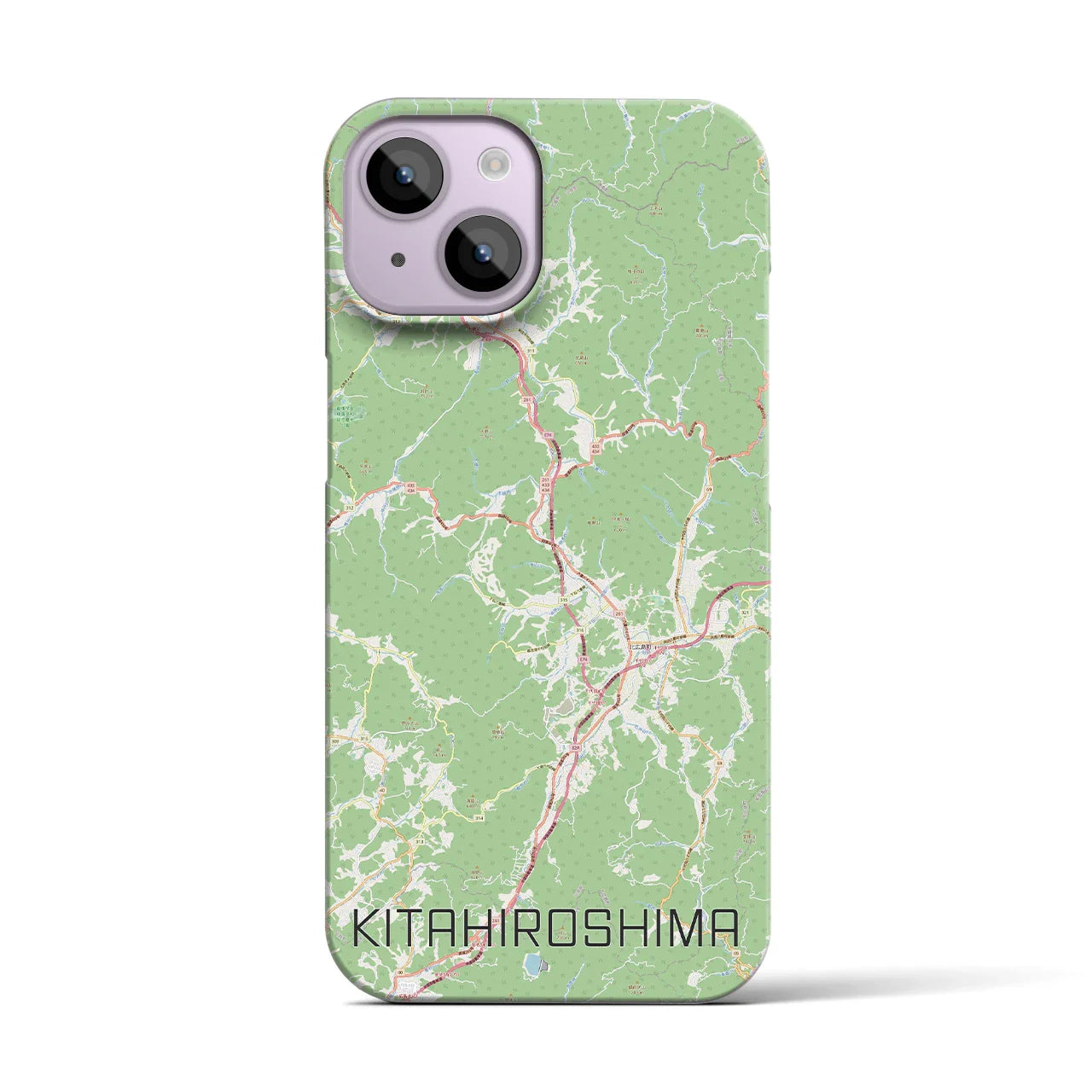 【北広島(広島県)】地図柄iPhoneケース(バックカバータイプ)