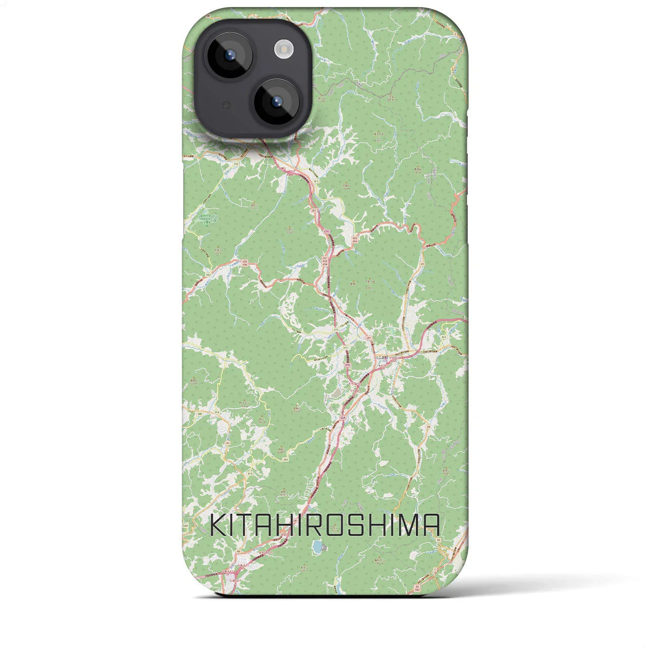 【北広島(広島県)】地図柄iPhoneケース(バックカバータイプ)