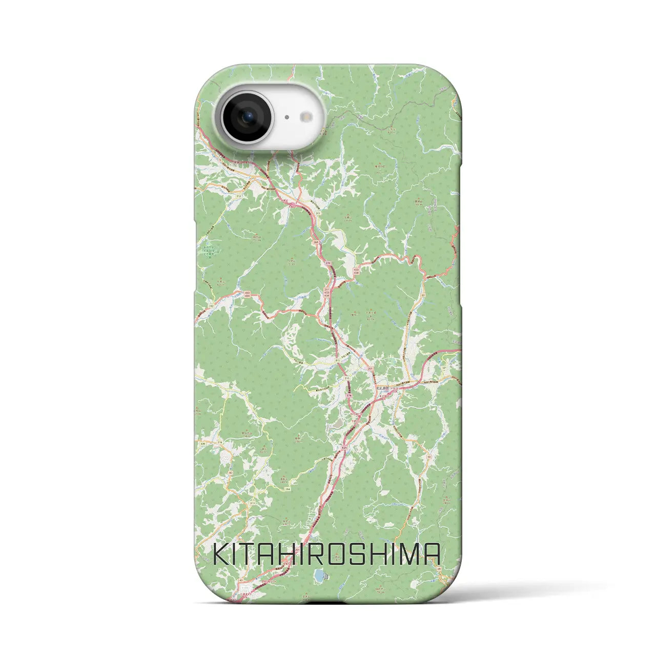 【北広島(広島県)】地図柄iPhoneケース(バックカバータイプ)