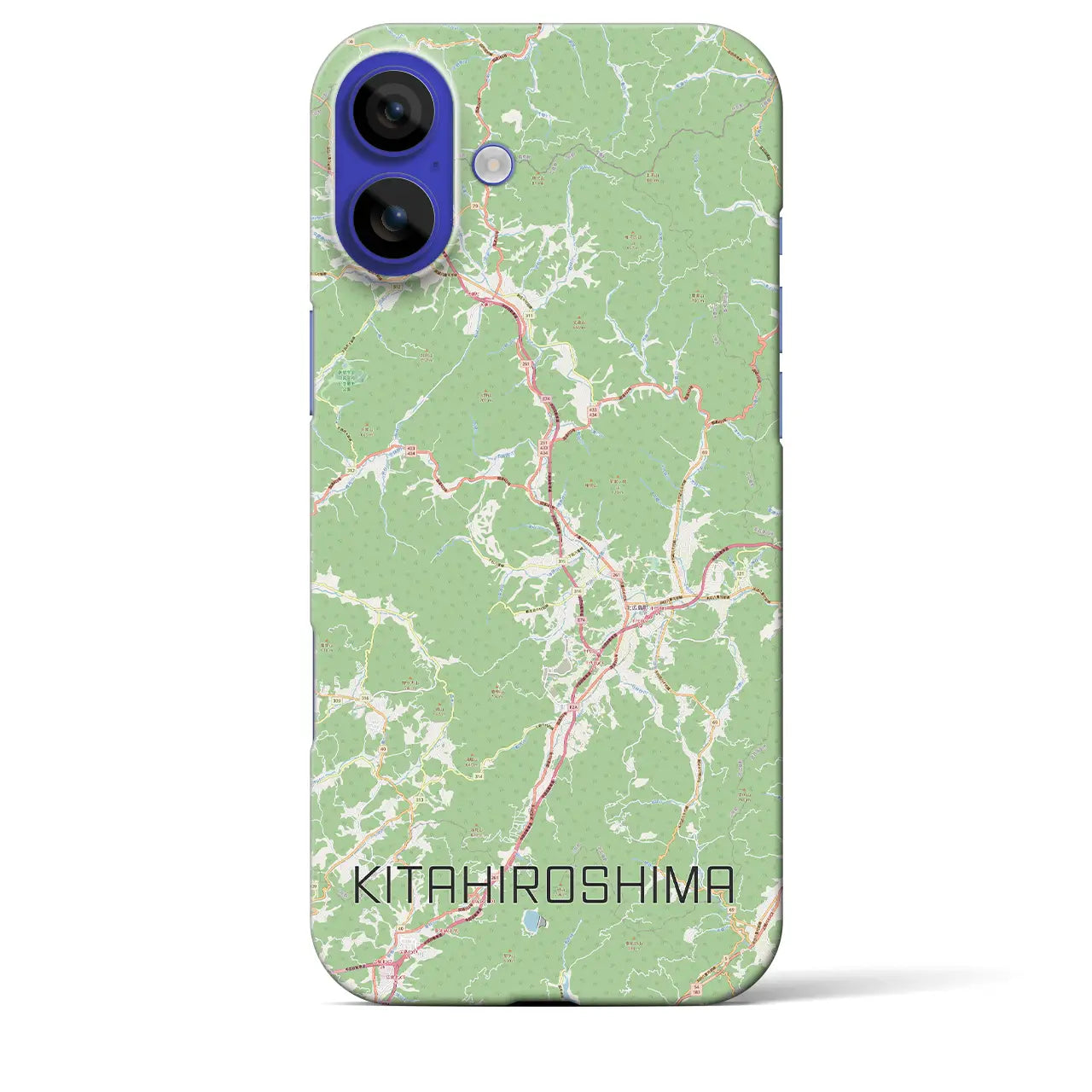 【北広島(広島県)】地図柄iPhoneケース(バックカバータイプ)