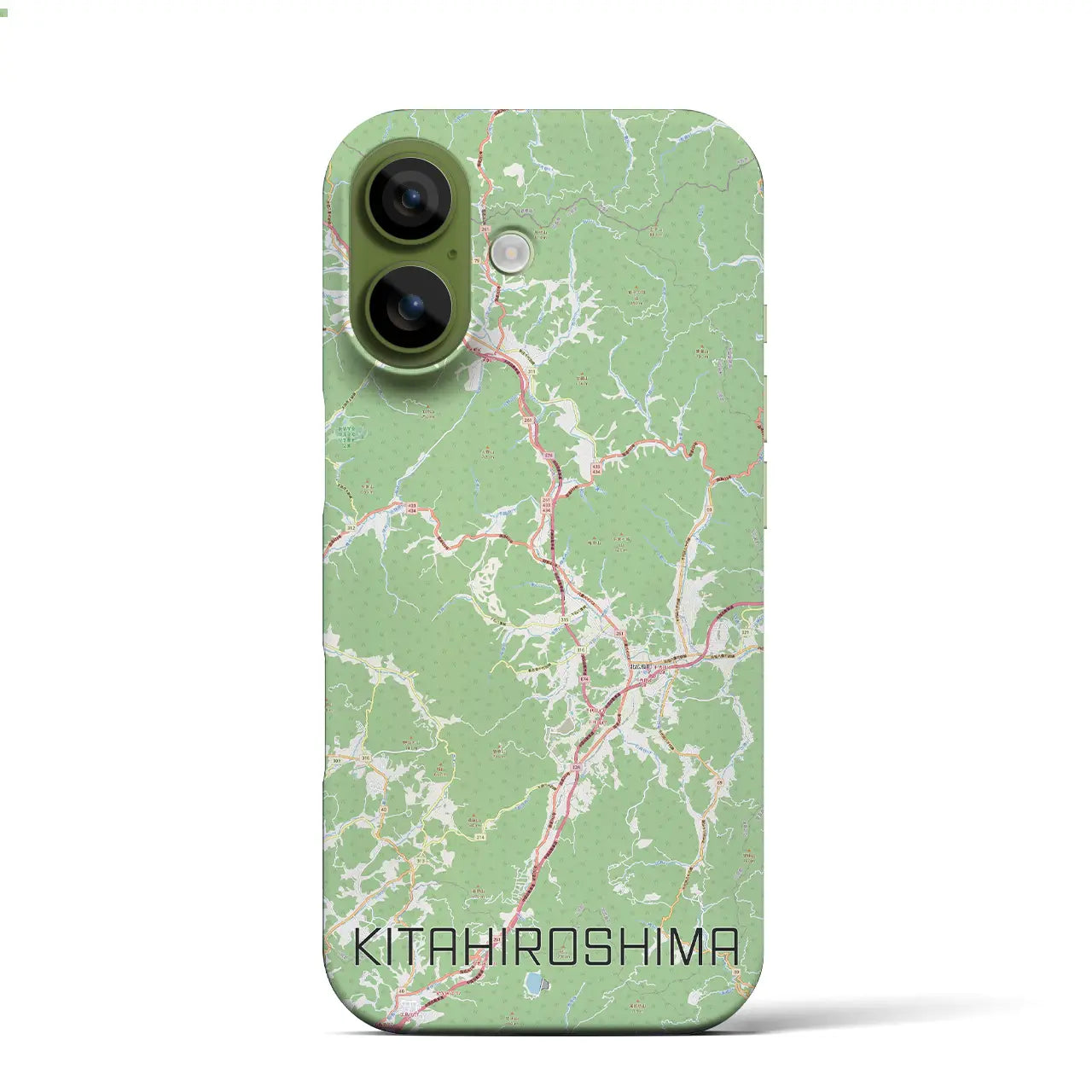 【北広島(広島県)】地図柄iPhoneケース(バックカバータイプ)