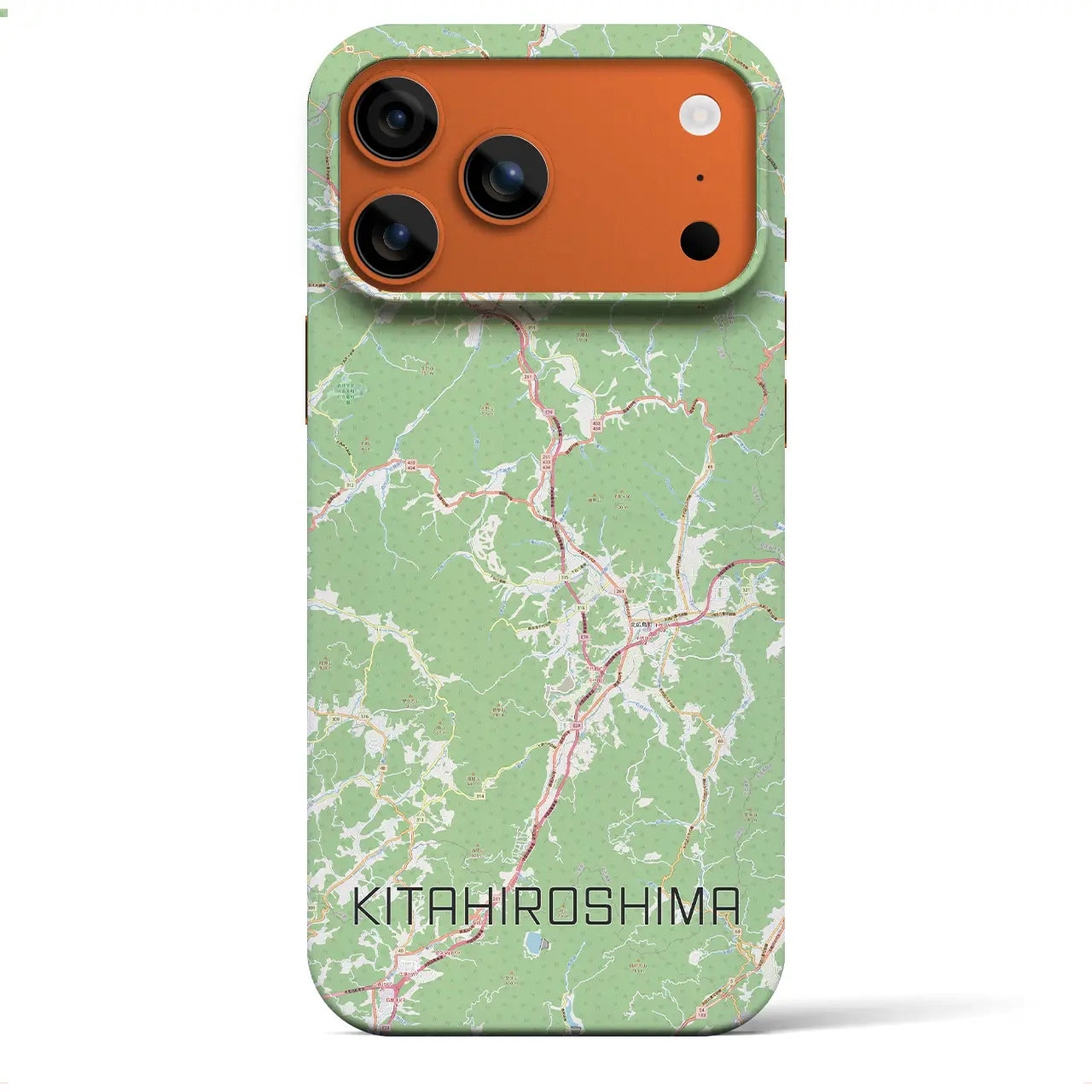 【北広島(広島県)】地図柄iPhoneケース(バックカバータイプ)