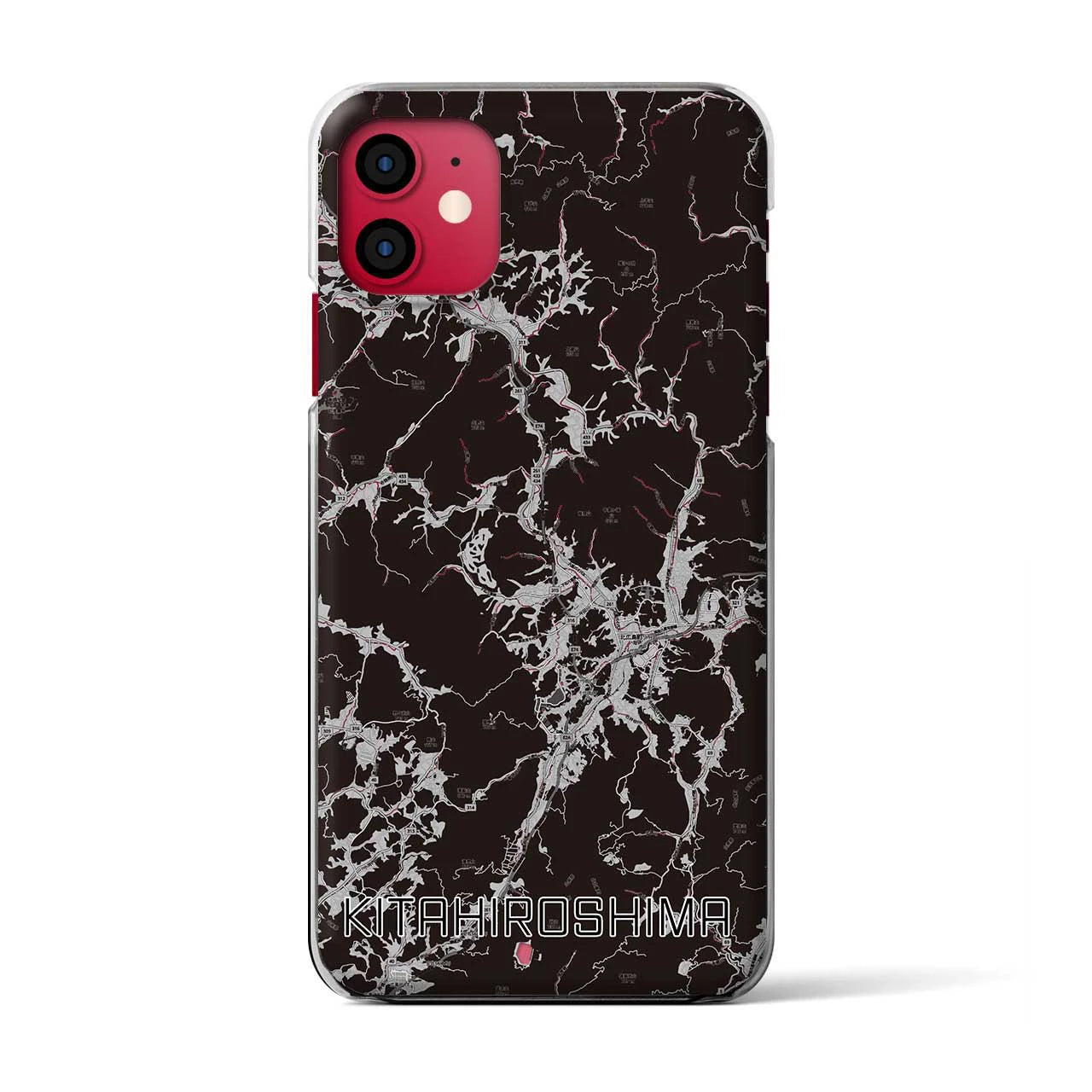 【北広島(広島県)】地図柄iPhoneケース(クリアタイプ)