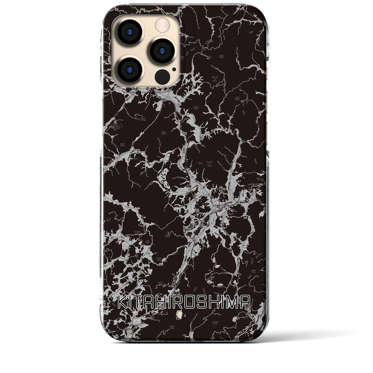 【北広島(広島県)】地図柄iPhoneケース(クリアタイプ)