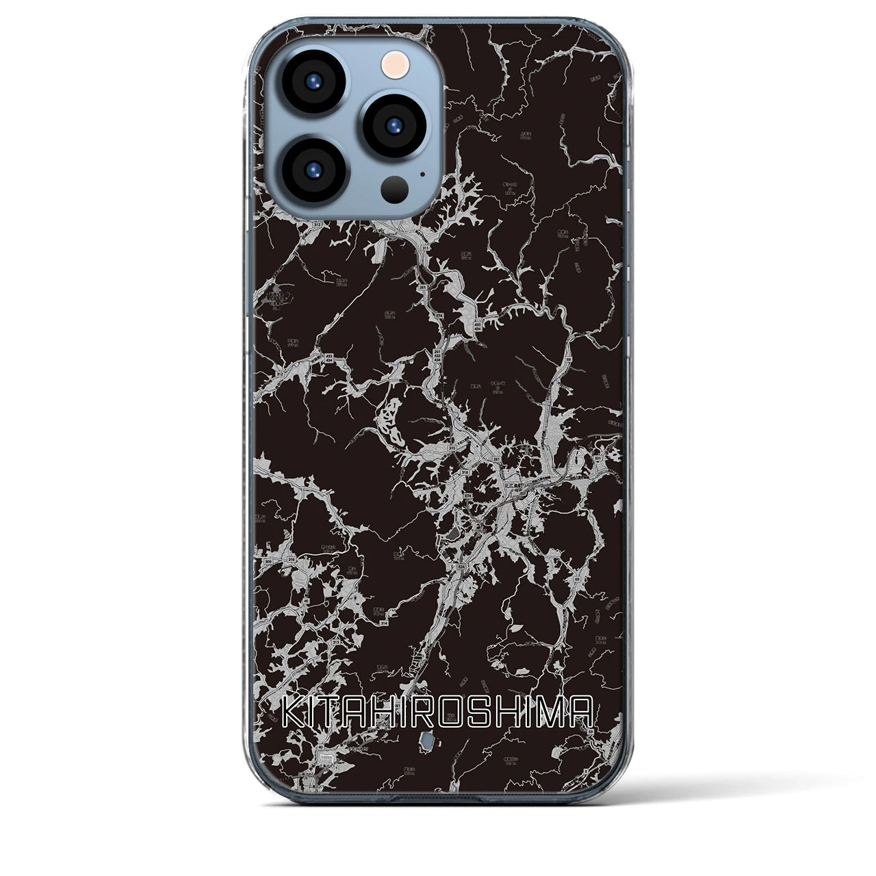 【北広島(広島県)】地図柄iPhoneケース(クリアタイプ)